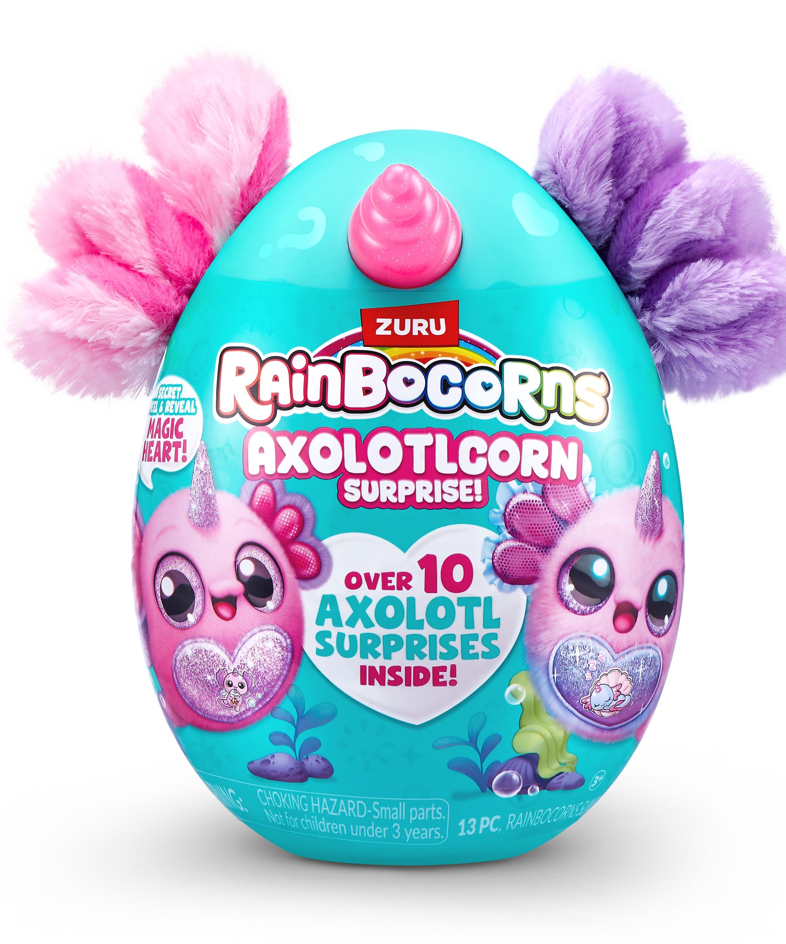 Rainbocorns Axolotlcorn Surprise Plush, Collectible Toy for Girls, Age 3+