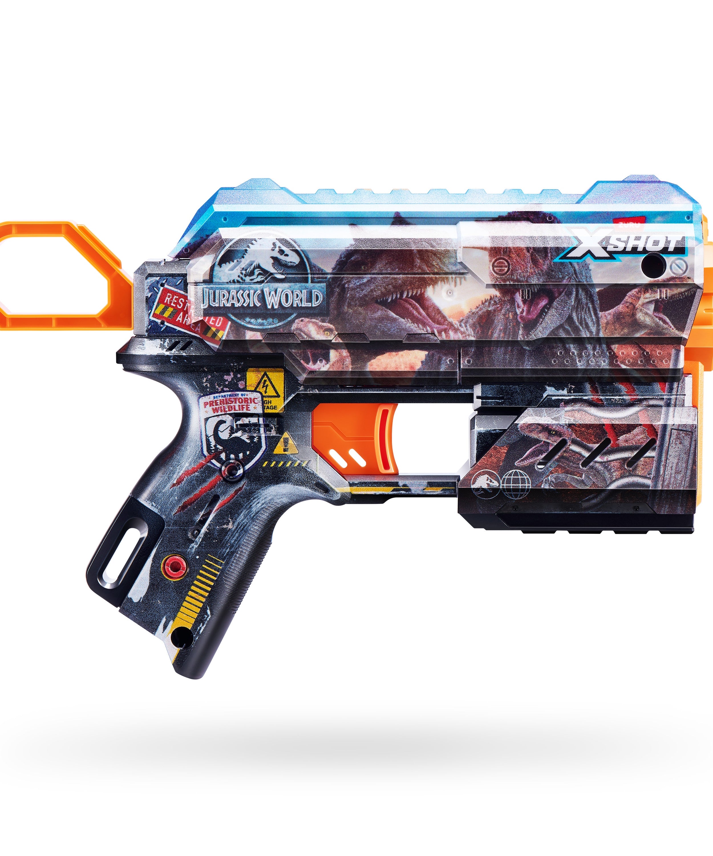 Title: Jurassic Flux Combo 2 Pack Dart Blaster with Dinosaur Skins, Air Pocket Darts, Single Shot with Storage, Recoil Action, Fires 27m/90ft, Includes 16 Foam Darts, Ages 8 and Up