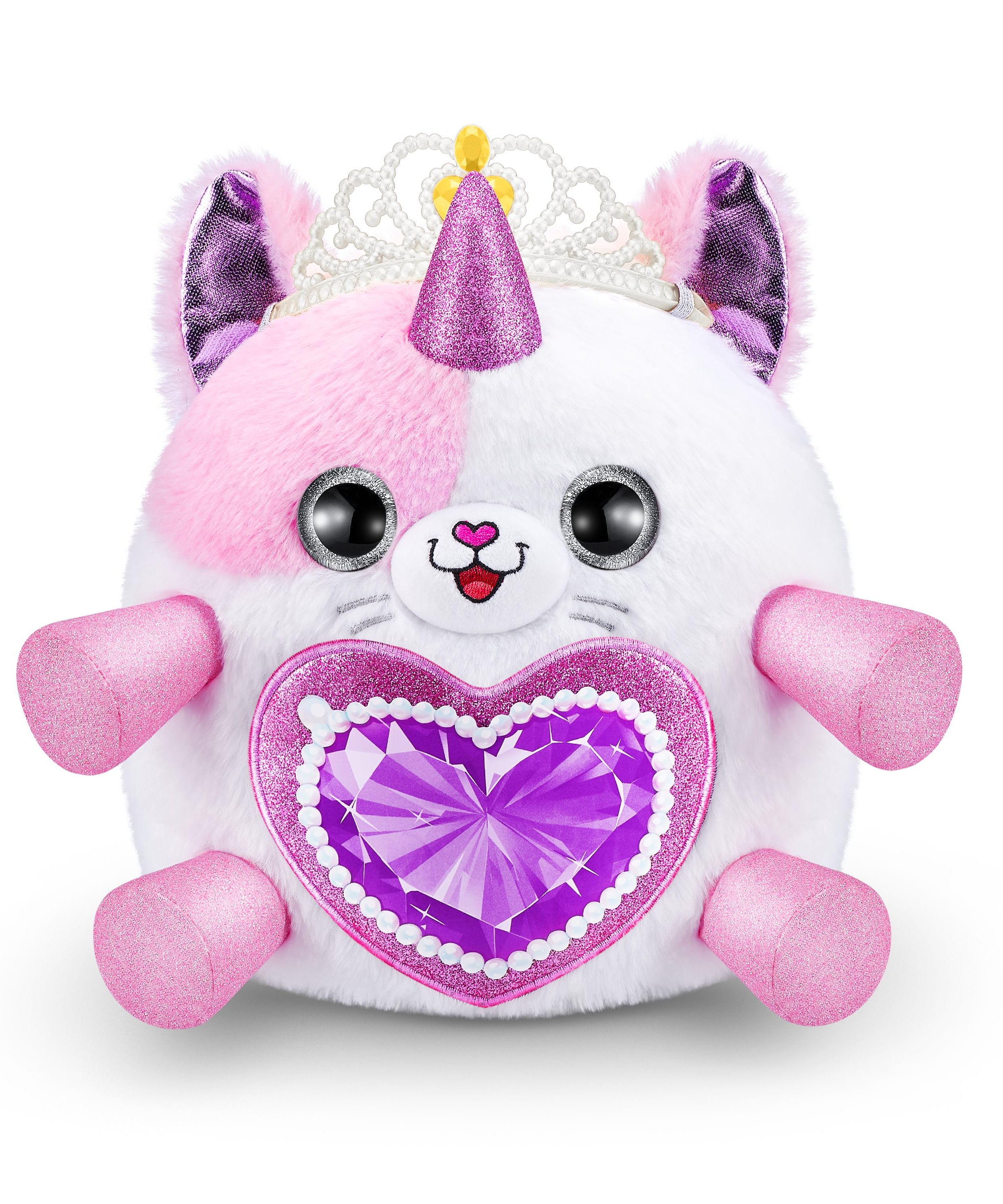 Rainbocorns Fairycorn Princess Surprise (Puppy) 11" Collectible Plush Toy with 35+ Surprises, Fairy Wings, Tiara, Wand, Boo-Boocorn, and Surprise Egg, Soft Toy for Girls Ages 3+