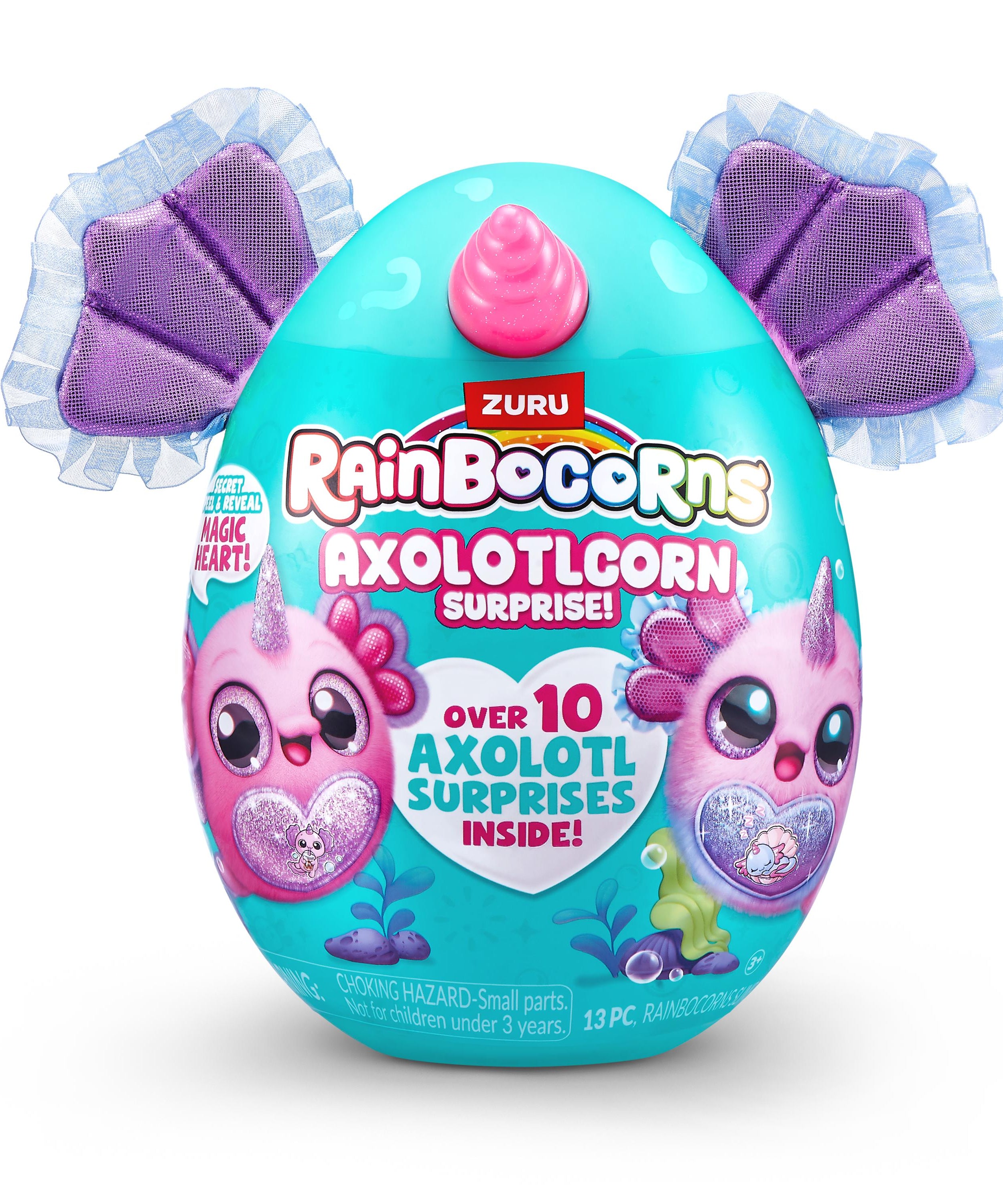 Rainbocorns Axolotlcorn Surprise Plush, Collectible Toy for Girls, Age 3+