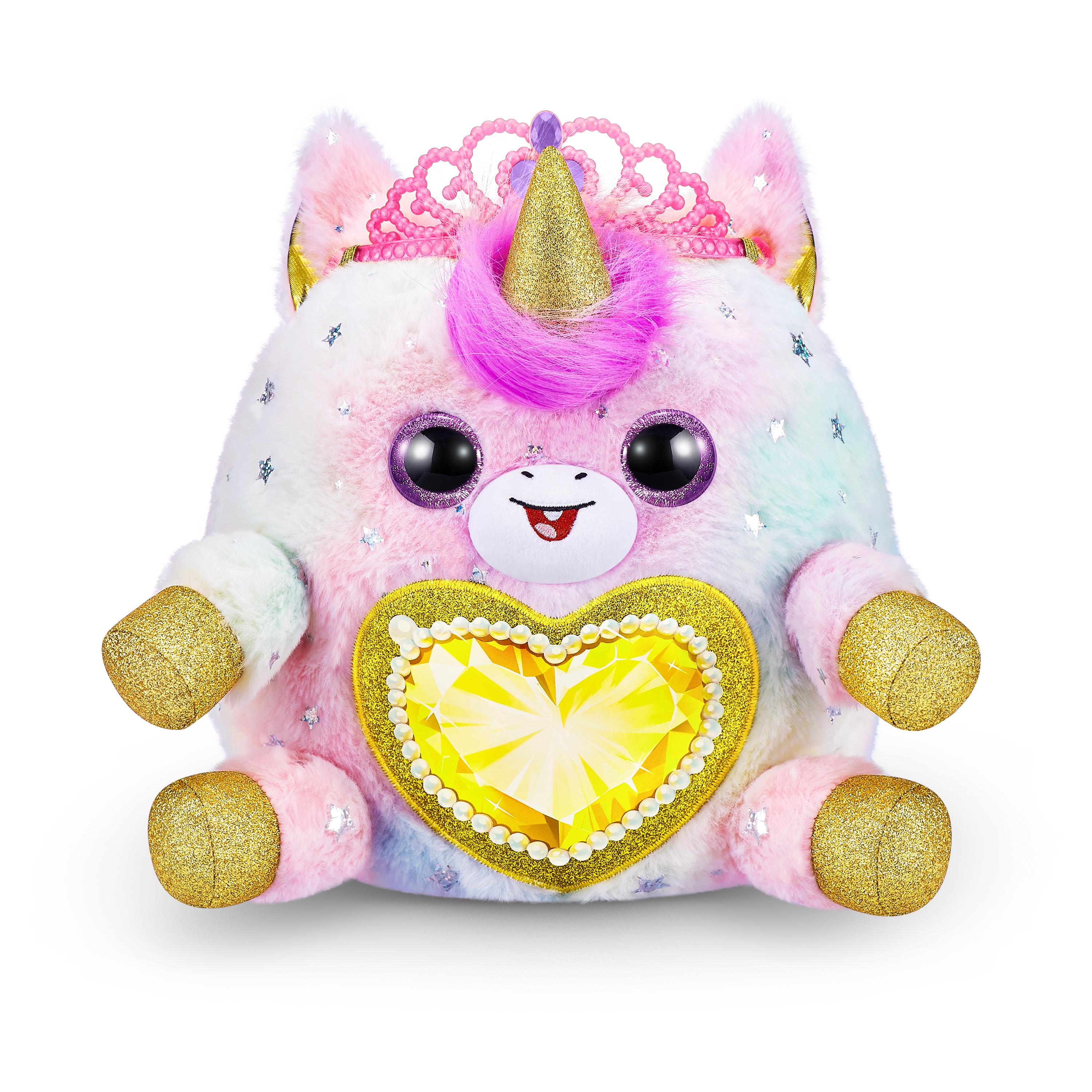 Rainbocorns Fairycorn Princess Surprise (Puppy) 11" Collectible Plush Toy with 35+ Surprises, Fairy Wings, Tiara, Wand, Boo-Boocorn, and Surprise Egg, Soft Toy for Girls Ages 3+