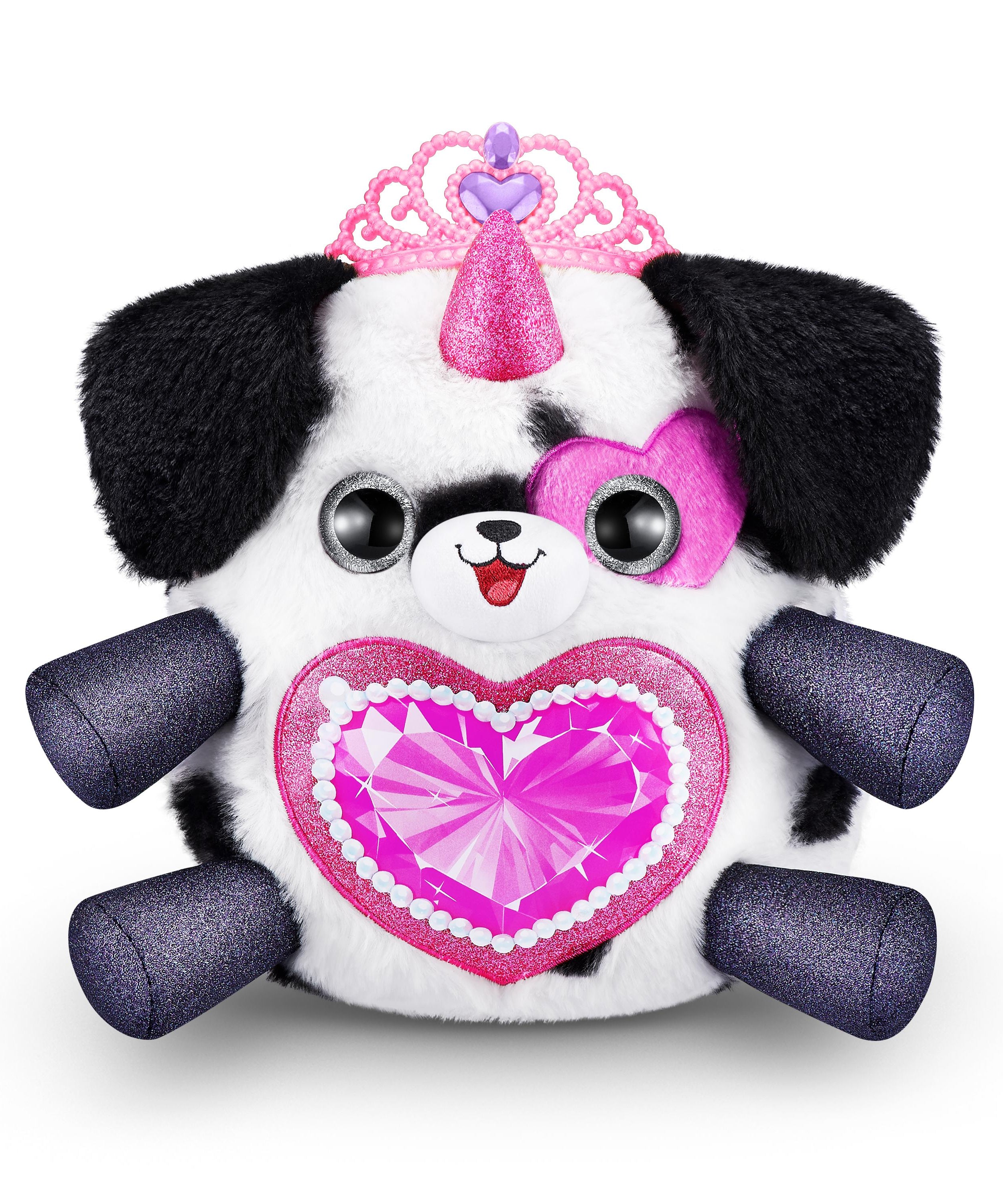 Rainbocorns Fairycorn Princess Surprise (Puppy) 11" Collectible Plush Toy with 35+ Surprises, Fairy Wings, Tiara, Wand, Boo-Boocorn, and Surprise Egg, Soft Toy for Girls Ages 3+