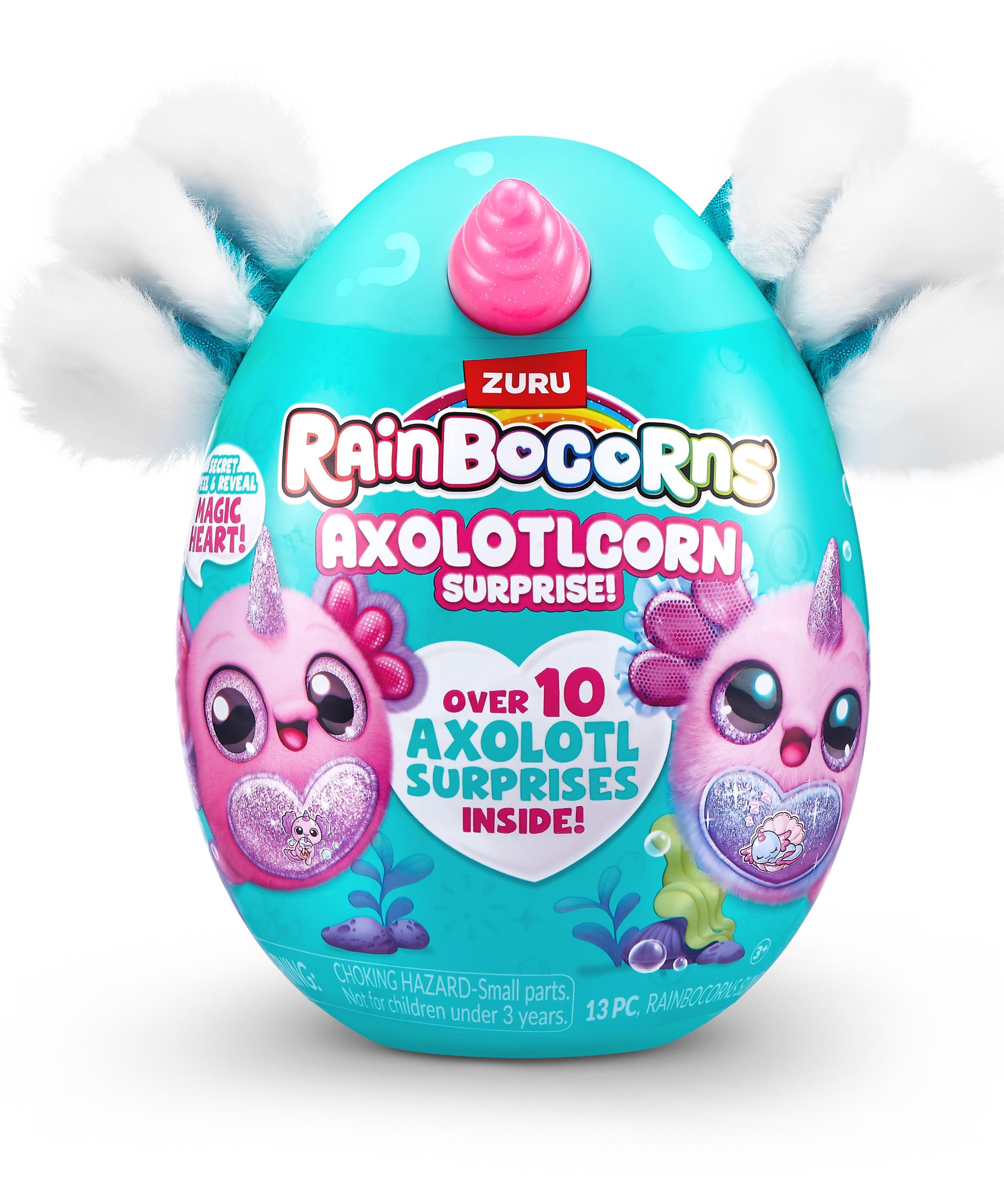 Rainbocorns Axolotlcorn Surprise Plush, Collectible Toy for Girls, Age 3+