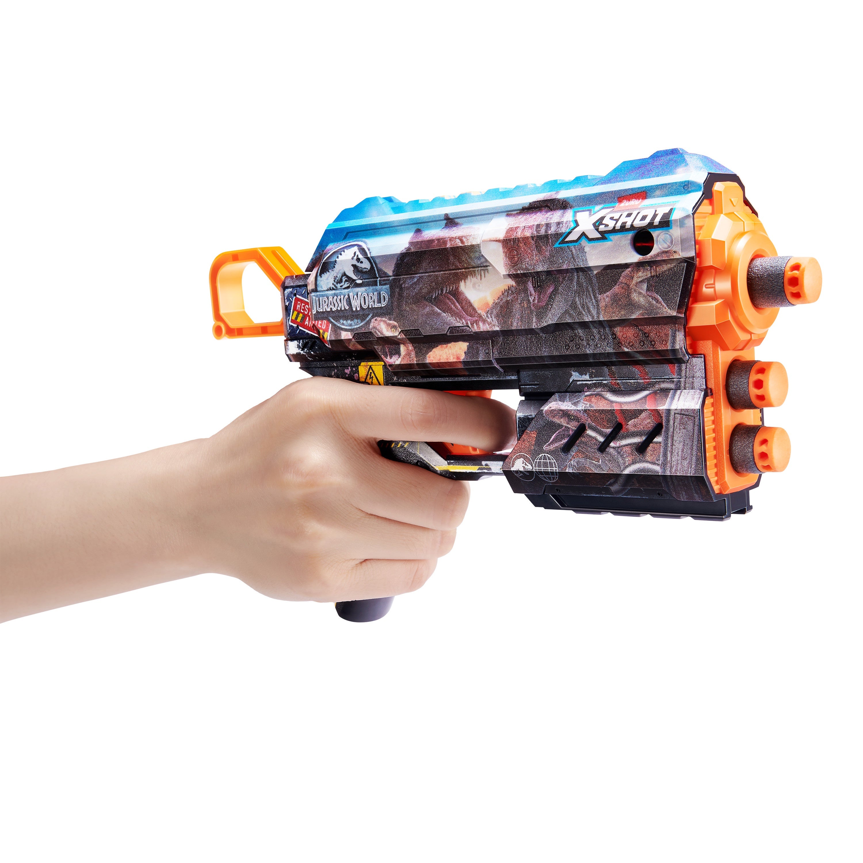 Title: Jurassic Flux Combo 2 Pack Dart Blaster with Dinosaur Skins, Air Pocket Darts, Single Shot with Storage, Recoil Action, Fires 27m/90ft, Includes 16 Foam Darts, Ages 8 and Up