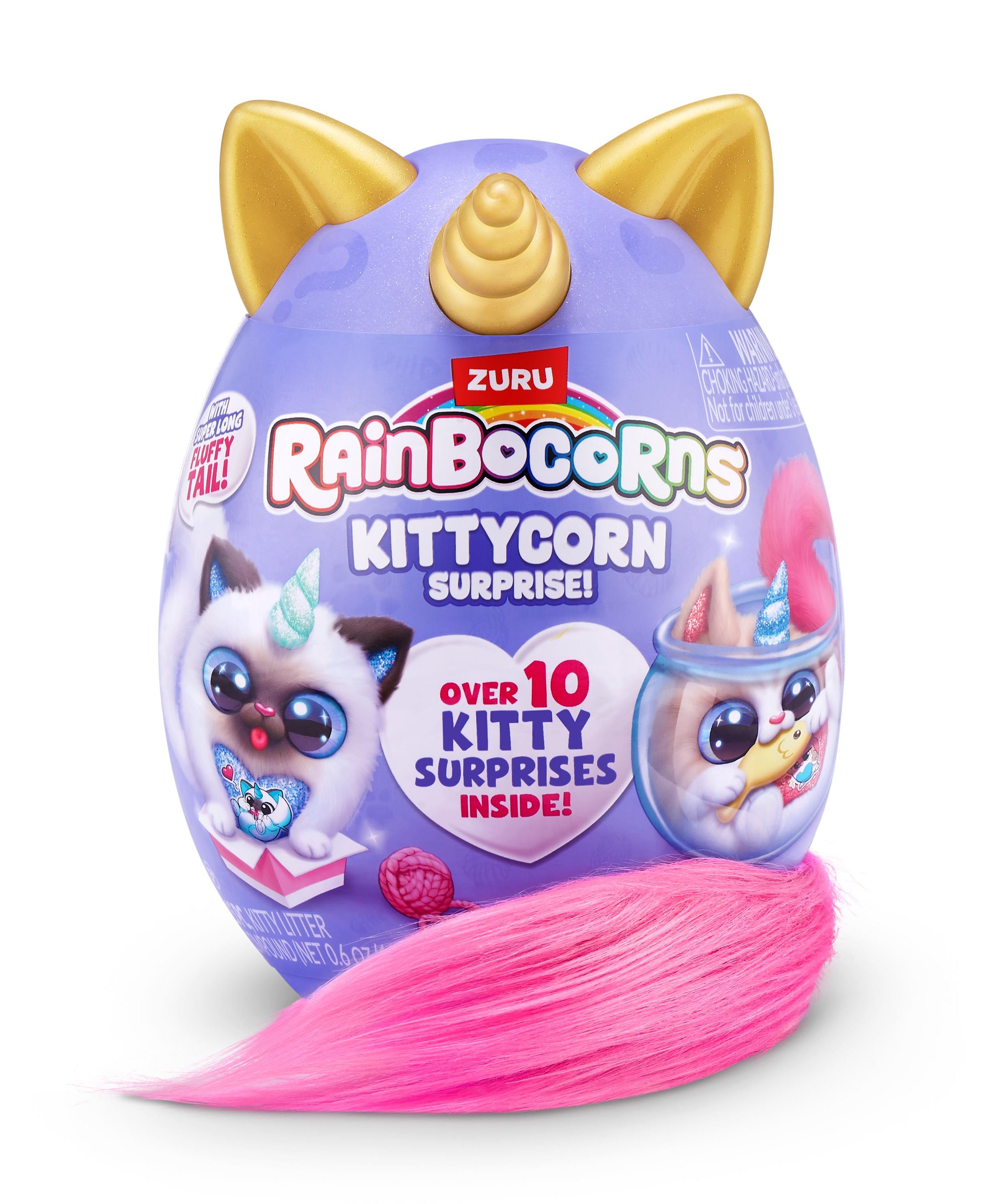 Rainbocorns Kittycorn Surprise S9 Collectible Plush Toy Set, 10+ Magical Surprises, Soft Plush Kittens with Fluffy Tails, Interactive Play for Girls Age 3+