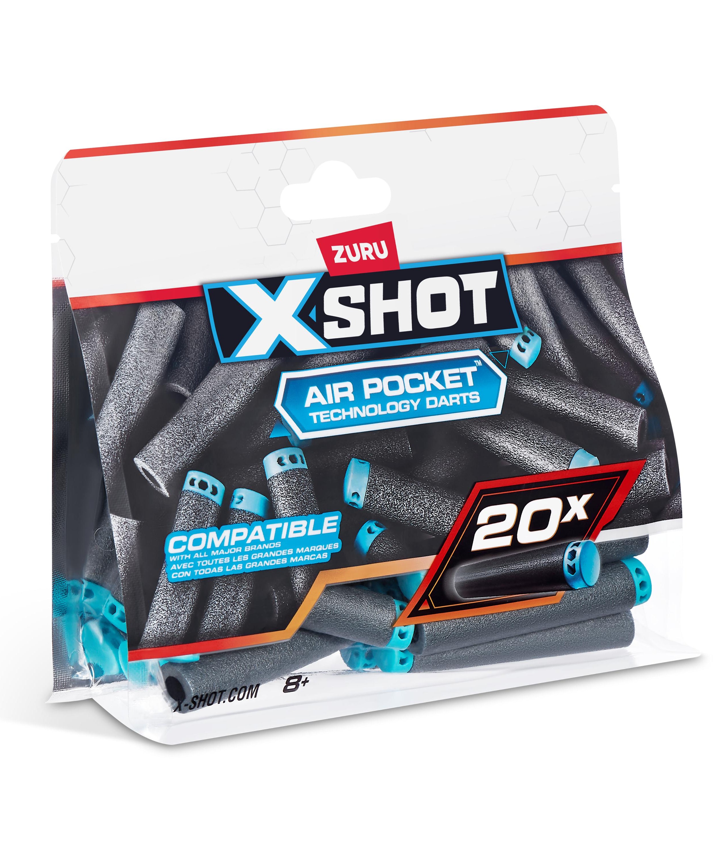 X Shot Excel Refill Darts 20 pcs, Foam Dart Pack for Boys, Age 8+