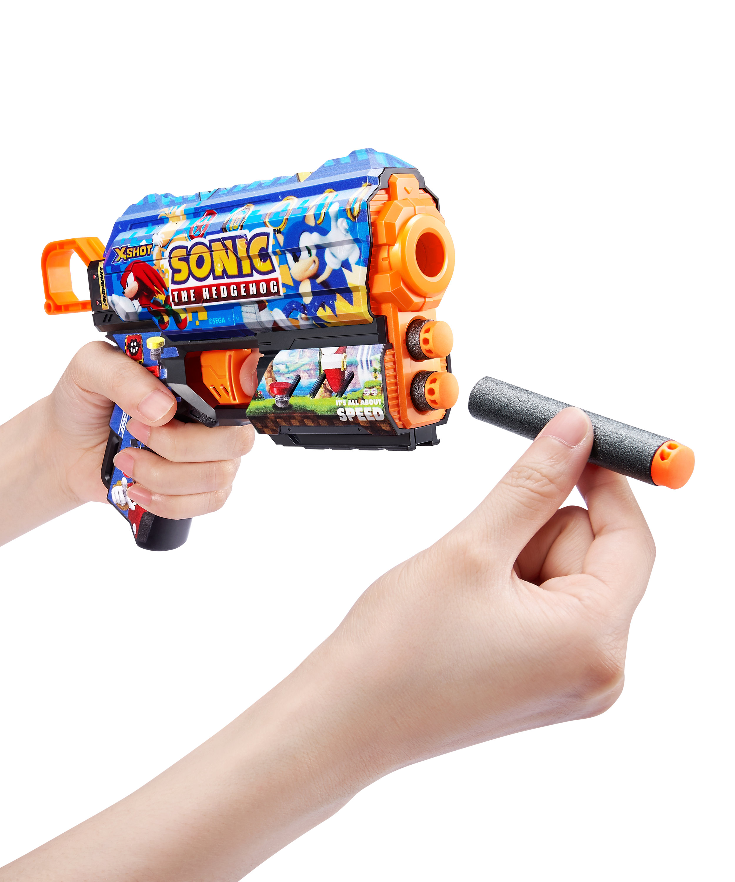 XSHOT Skins Flux Sonic (S1) Blaster, 8 Dart Capacity Toy Gun with Air Pocket Technology, Recoil Action, Long-Range Outdoor Blaster for Kids Ages 8+