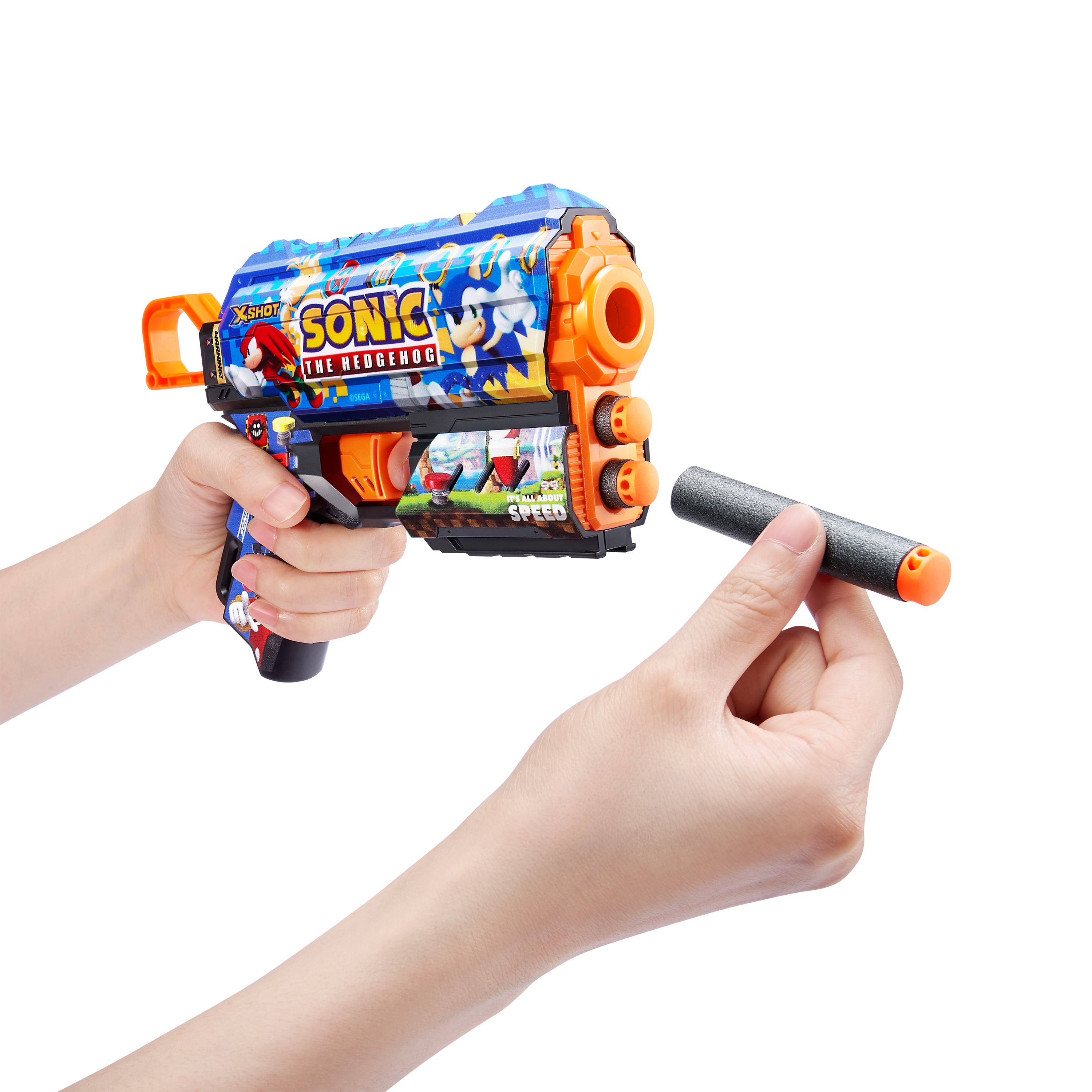XSHOT Skins Flux Sonic (S1) Blaster, 8 Dart Capacity Toy Gun with Air Pocket Technology, Recoil Action, Long-Range Outdoor Blaster for Kids Ages 8+