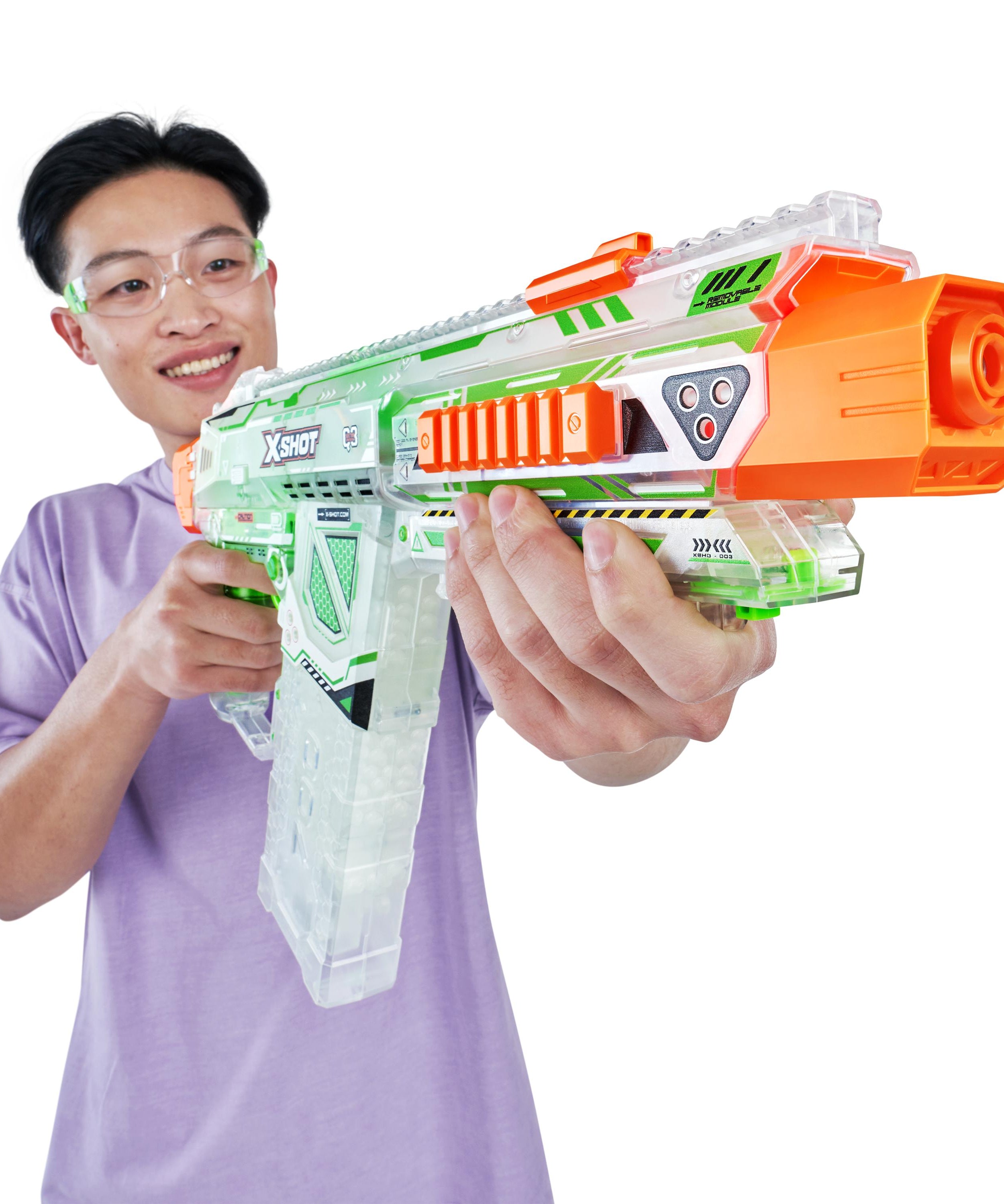 X Shot Hyper Gel Glow In The Dark Large Blaster, Toy Gun for Boys, Age 14+