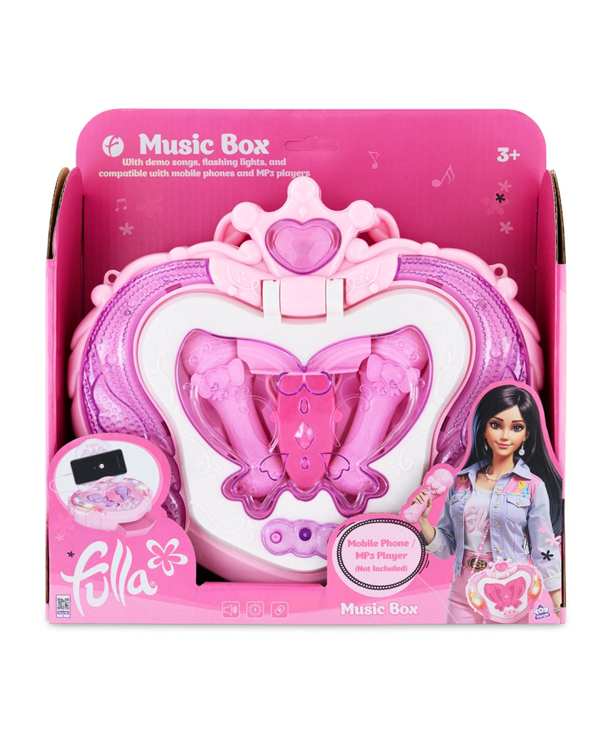 Fulla Music Box with Microphones, Flashing Lights & MP3 Connect, Musical Toy Set for Girls Age 3+