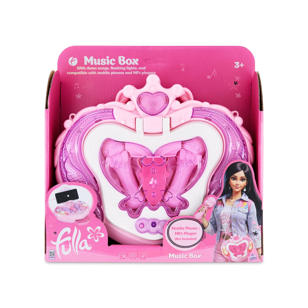 Fulla Music Box with Microphones, Flashing Lights & MP3 Connect, Musical Toy Set for Girls Age 3+