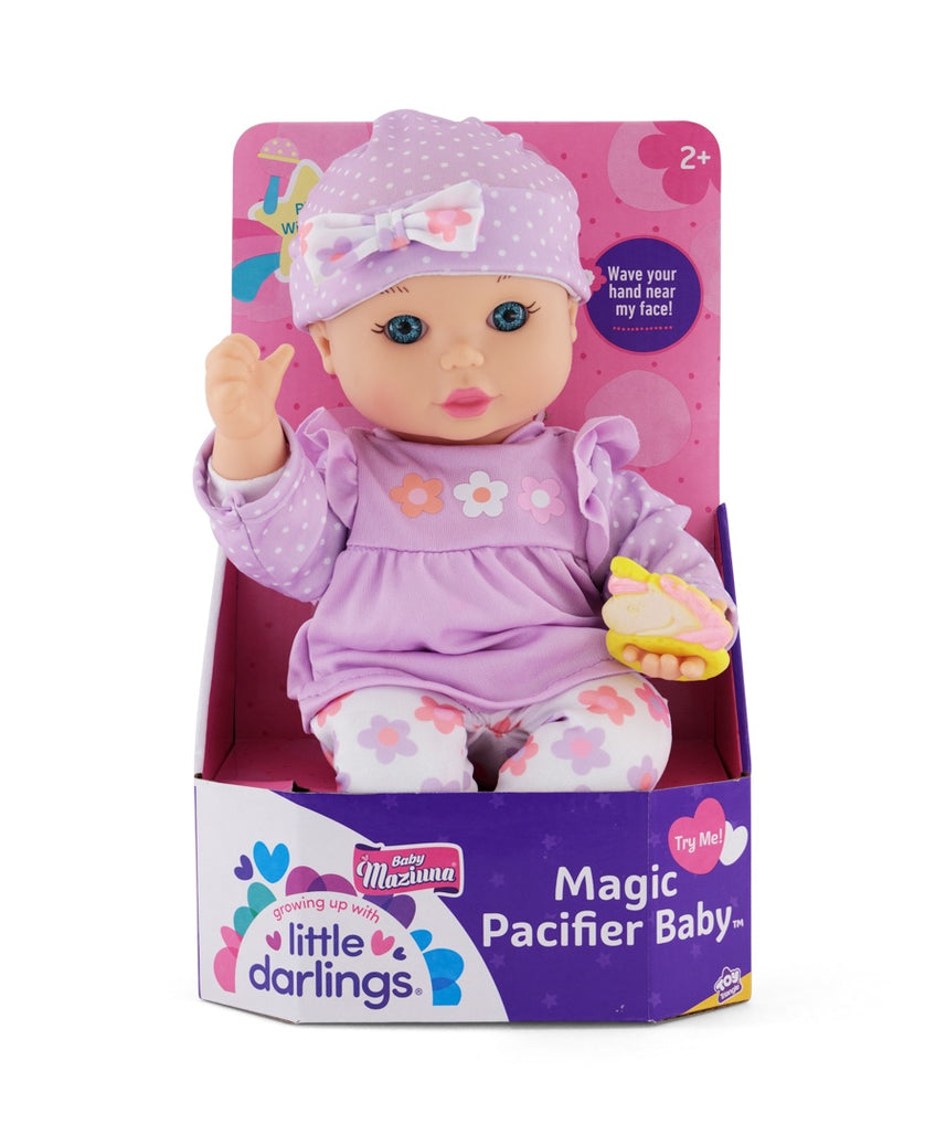 Baby Maziuna Magic Pacifier Baby Doll, Interactive Baby Toy for Girls, Age 2+