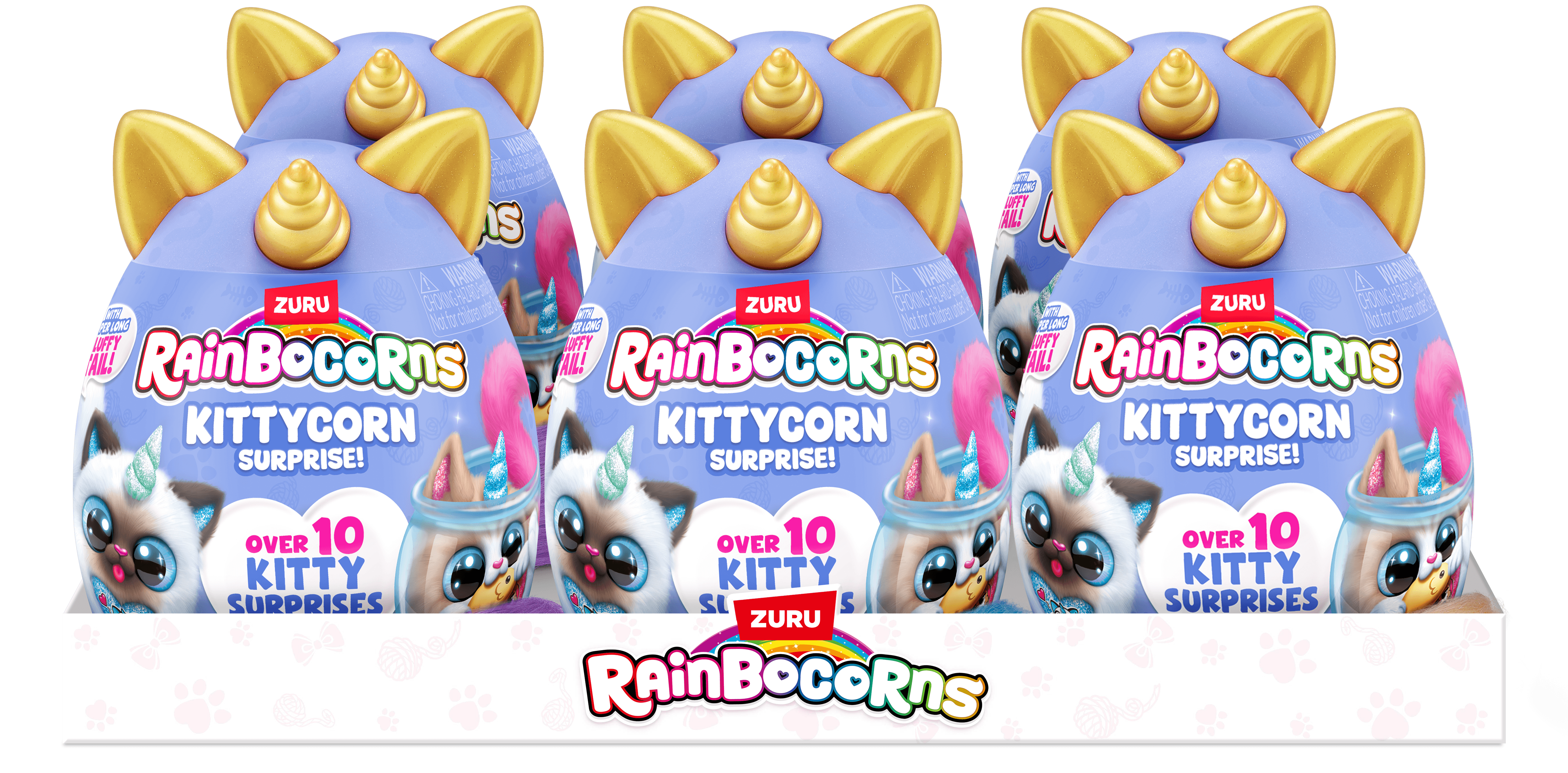 Rainbocorns Kittycorn Surprise S9 Collectible Plush Toy Set, 10+ Magical Surprises, Soft Plush Kittens with Fluffy Tails, Interactive Play for Girls Age 3+