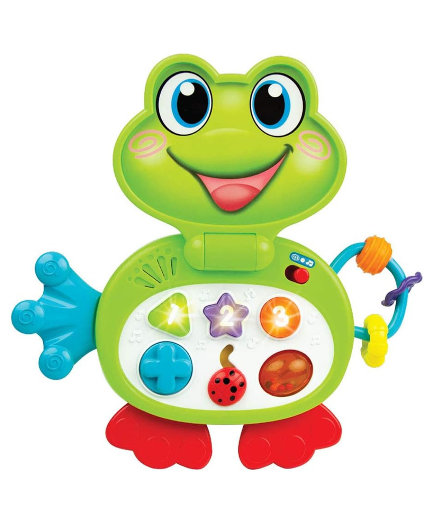 Winfun Froggy Busy Animal Laptop Toy Interactive Learning Laptop for Toddlers 6M+