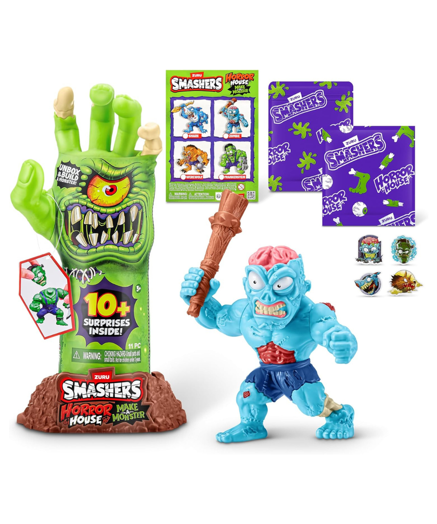 Smashers Horror House Dissect Skeleton Hand Playset with 10 Plus Surprises Slime Monster Parts Build and Create Mix and Match Creatures Collectible Toys for Kids Ages 18 Months+