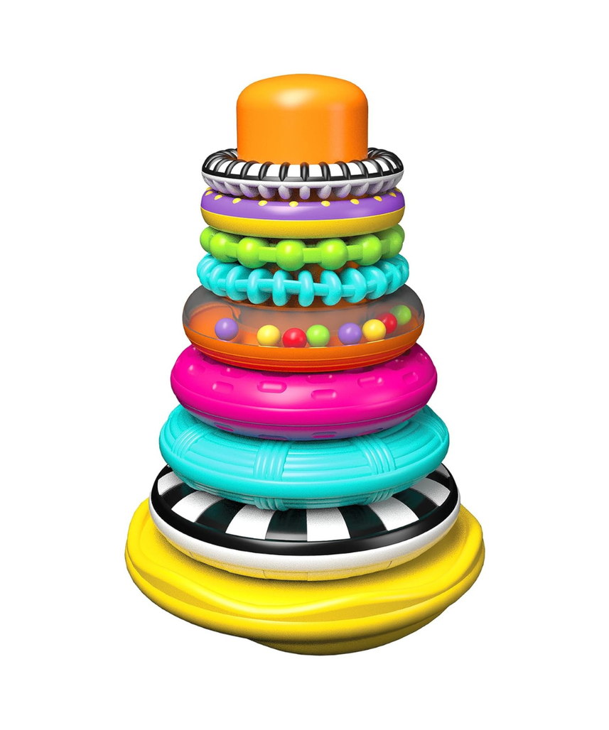 Winfun Sensory Wobble Stacker Baby Toy for Motor Skills Hand-Eye Coordination and Early Learning 3+ Months