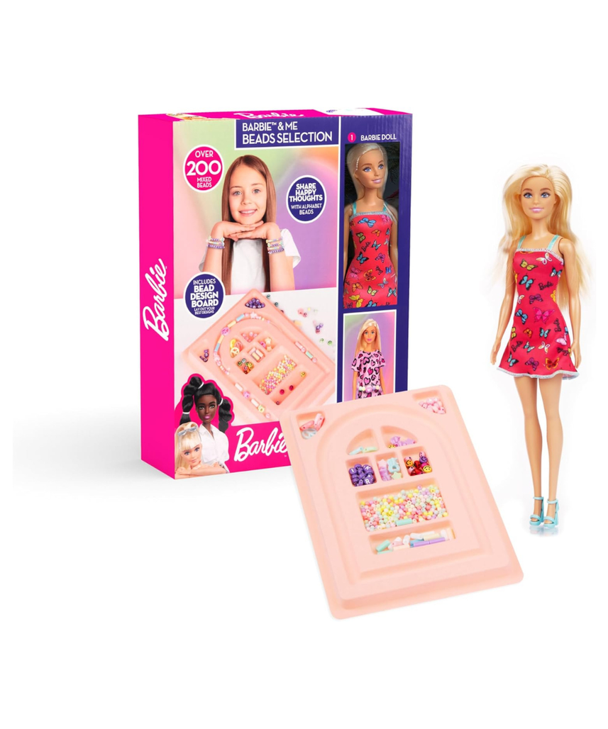 Barbie Myo Bead With Doll, Creative Bead Craft Doll Set, Butterfly Theme, Cotton Material, No Assembly Required, No Batteries Needed, Model BRB23-2447-SI