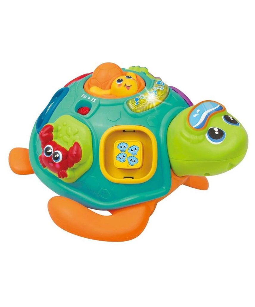 Winfun Tadzio Turtle Interactive Toy, Shape Sorter, Pull-Along Educational Toy for Toddlers, Light and Music, Ages 6 Months+