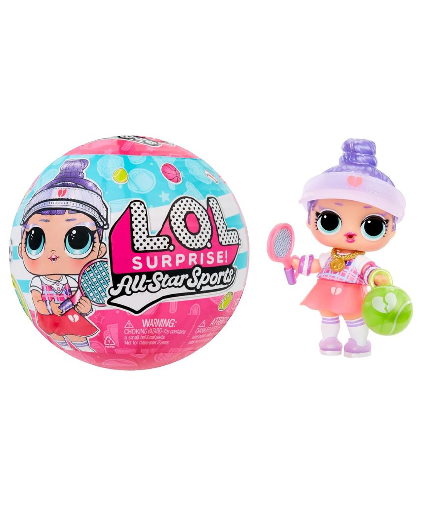 LOL Surprise All Star Sports Vault Tots Collectible Dolls for Kids with 8 Surprises Sports Accessories Bottle Medal Fashions and Trading Card Blind Ball Packaging for Girls Ages 3 and Up
