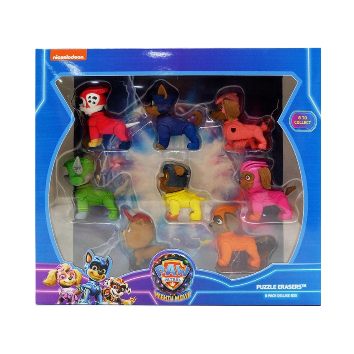 Paw Patrol The Mighty Movie 3D Puzzle Erasers, Surprise Collectible Figures for Kids, 1pk / 3pk / 8pk, PAW Patrol Pup Toys for Boys & Girls, School, Travel, Party Favors