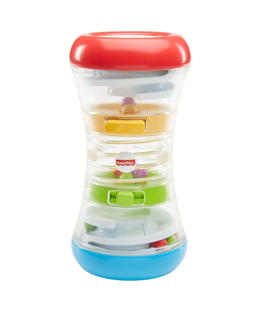 Fisher Price 3 in 1 Crawl Along Tumble Tower, DRG12 Activity Toy, Multi Color, Sit and Play Roll and Chase Puzzle Maze Toy for Babies, Fine Motor Skill Development, 9 Months and Up