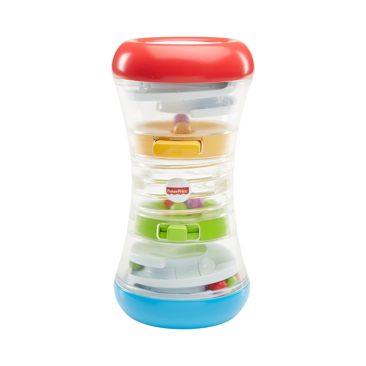 Fisher Price 3 in 1 Crawl Along Tumble Tower, DRG12 Activity Toy, Multi Color, Sit and Play Roll and Chase Puzzle Maze Toy for Babies, Fine Motor Skill Development, 9 Months and Up