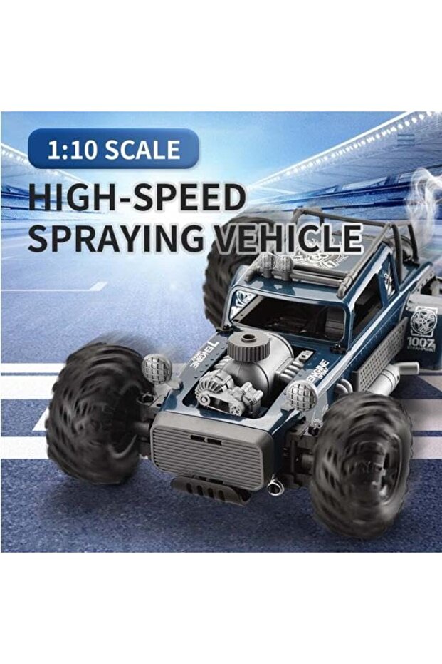 Crazon 1:10 4WD High Speed RC Car with Smoke Effect, 2.4GHz Remote Control, Rechargeable Battery, 6+
