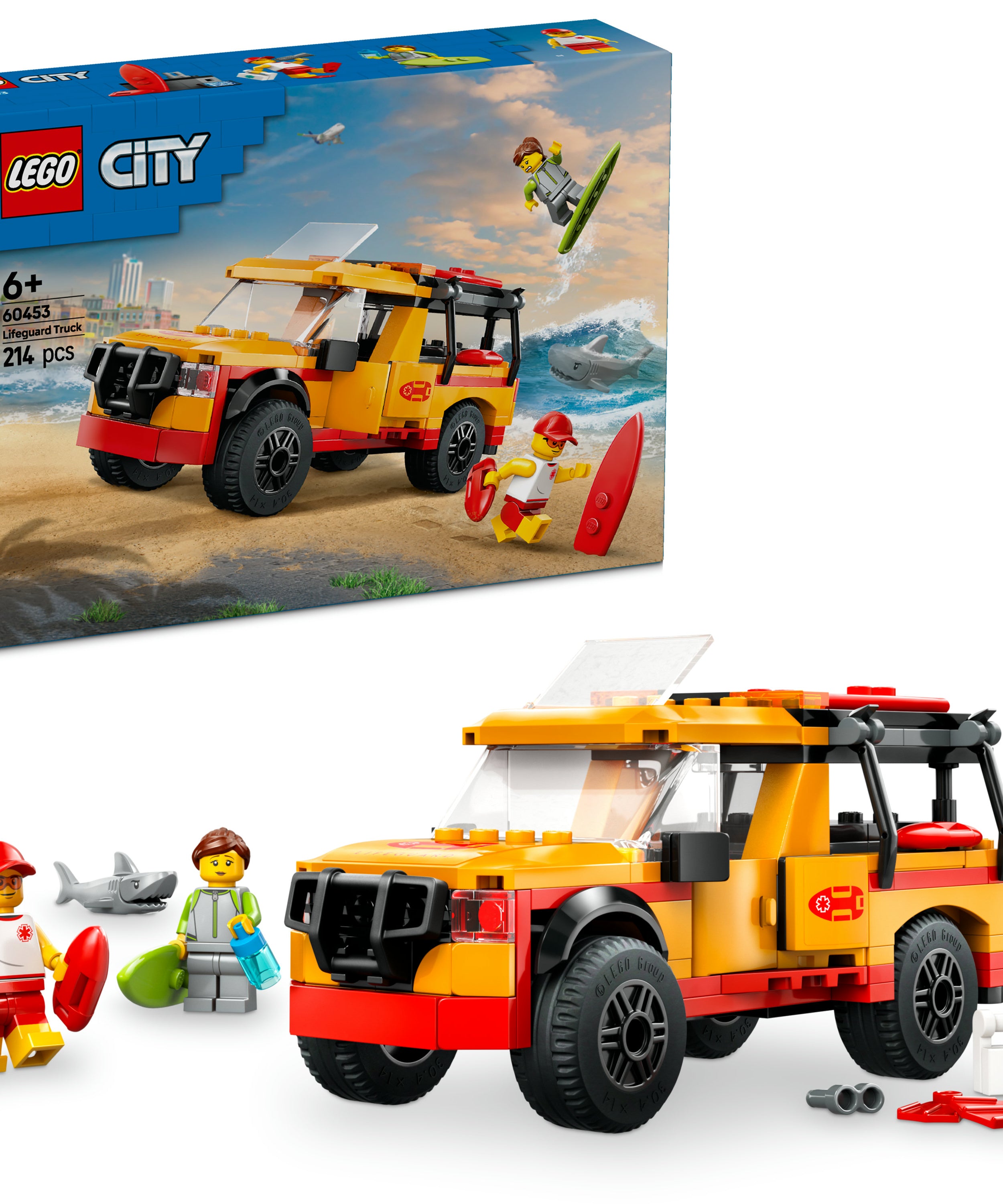 LEGO City 60453 Lifeguard Beach Rescue Truck Set for Kids 6+