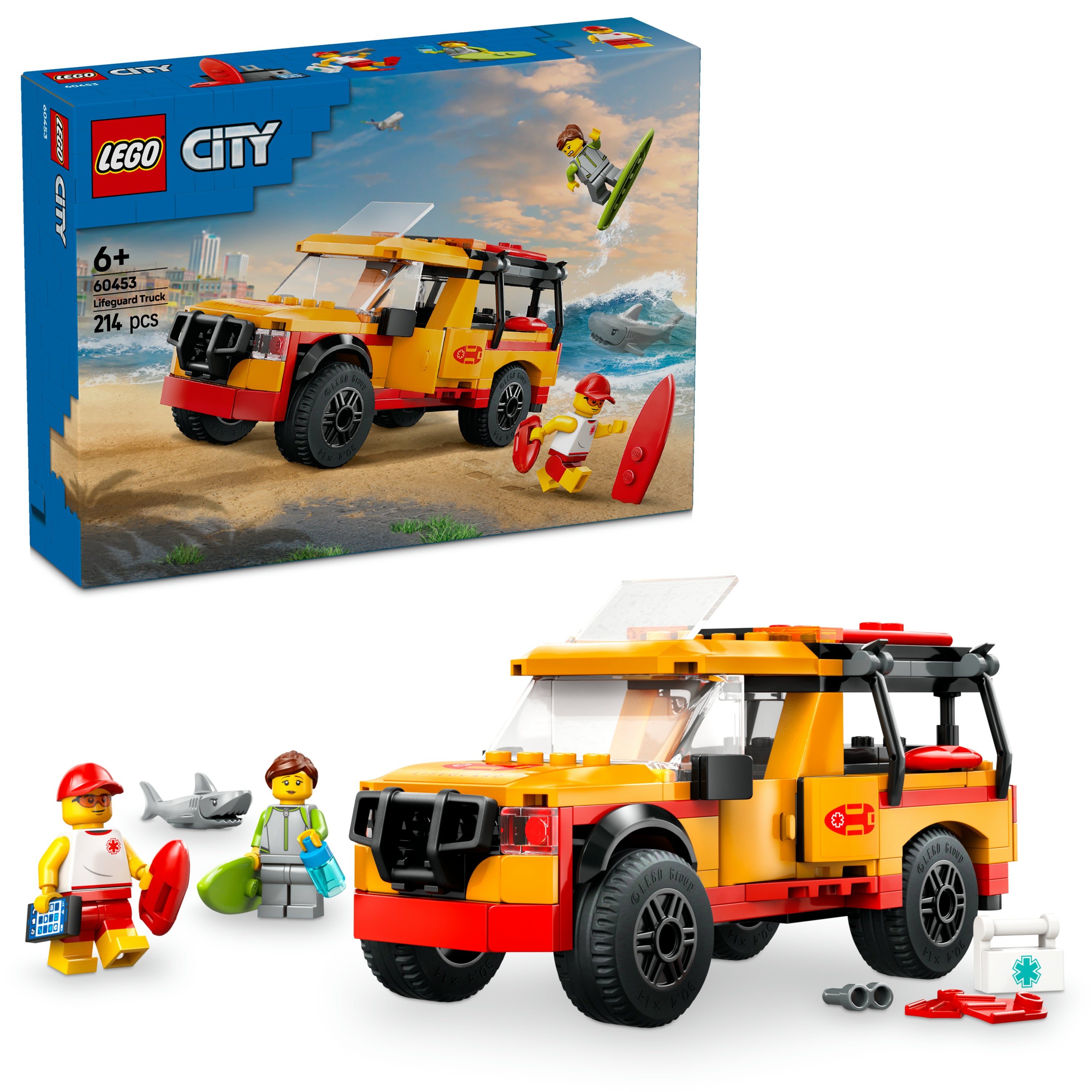 LEGO City 60453 Lifeguard Beach Rescue Truck Set for Kids 6+