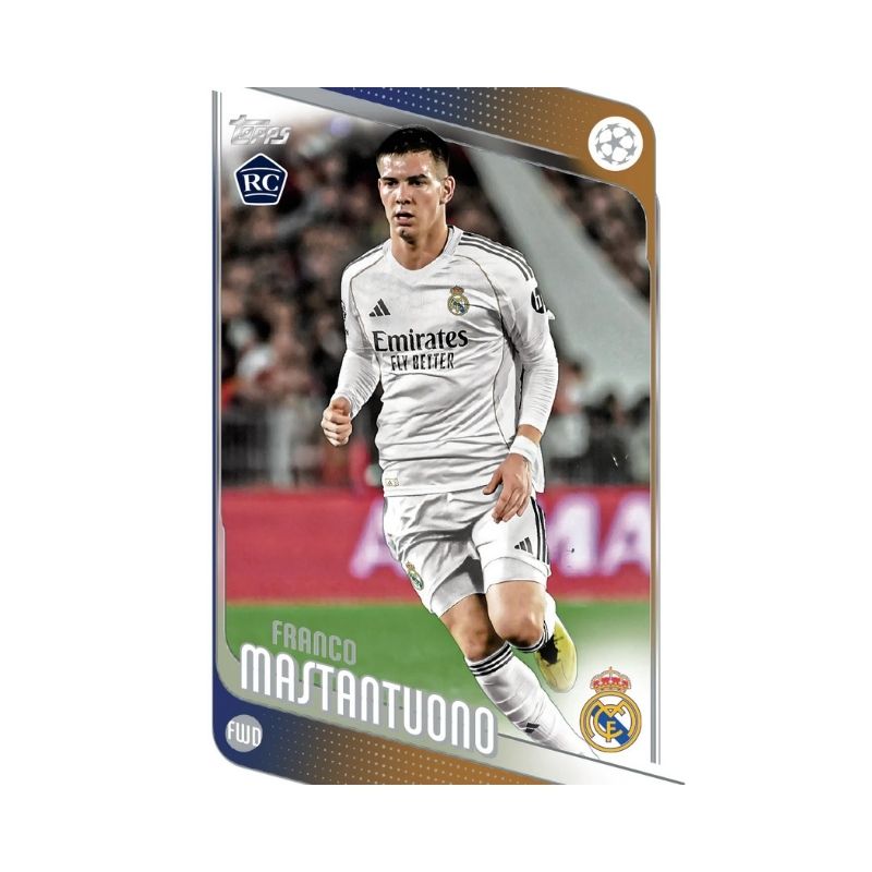 2025-26 Topps UEFA Club Competitions Trading Card Hobby Box, 24 Packs with 8 Cards per Pack, Guaranteed Hit Card, Exclusive Flowfractor &amp; Raindrop Parallels, Official UEFA Collectible, 6+ Years