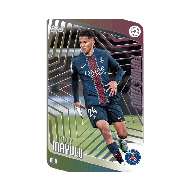 2025-26 Topps UEFA Club Competitions Trading Card Hobby Box, 24 Packs with 8 Cards per Pack, Guaranteed Hit Card, Exclusive Flowfractor &amp; Raindrop Parallels, Official UEFA Collectible, 6+ Years