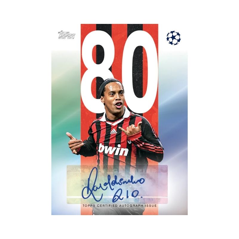 2025-26 Topps UEFA Club Competitions Trading Card Hobby Box, 24 Packs with 8 Cards per Pack, Guaranteed Hit Card, Exclusive Flowfractor &amp; Raindrop Parallels, Official UEFA Collectible, 6+ Years