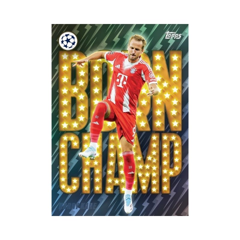 2025-26 Topps UEFA Club Competitions Trading Card Hobby Box, 24 Packs with 8 Cards per Pack, Guaranteed Hit Card, Exclusive Flowfractor &amp; Raindrop Parallels, Official UEFA Collectible, 6+ Years
