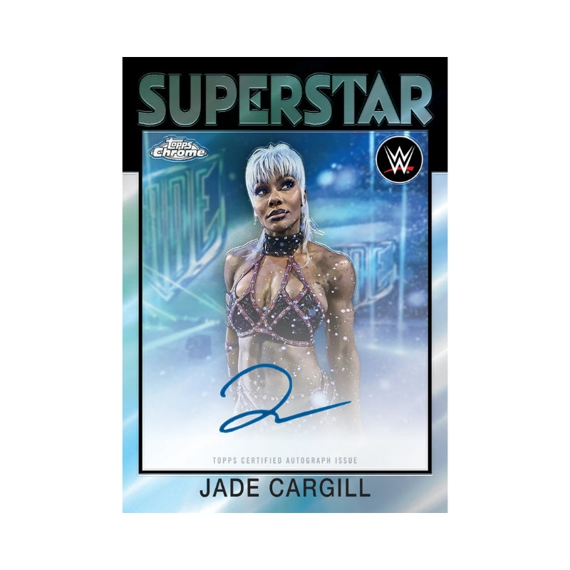 Topps Chrome WWE 2026 Mega Box Trading Cards, WWE Superstar Collectible Card Box with Exclusive X-Fractors & Autograph Chase Cards
