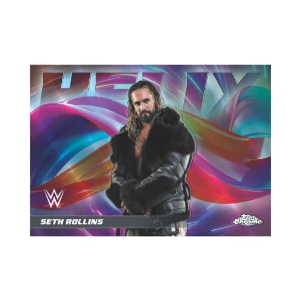 Topps Chrome WWE 2026 Mega Box Trading Cards, WWE Superstar Collectible Card Box with Exclusive X-Fractors & Autograph Chase Cards