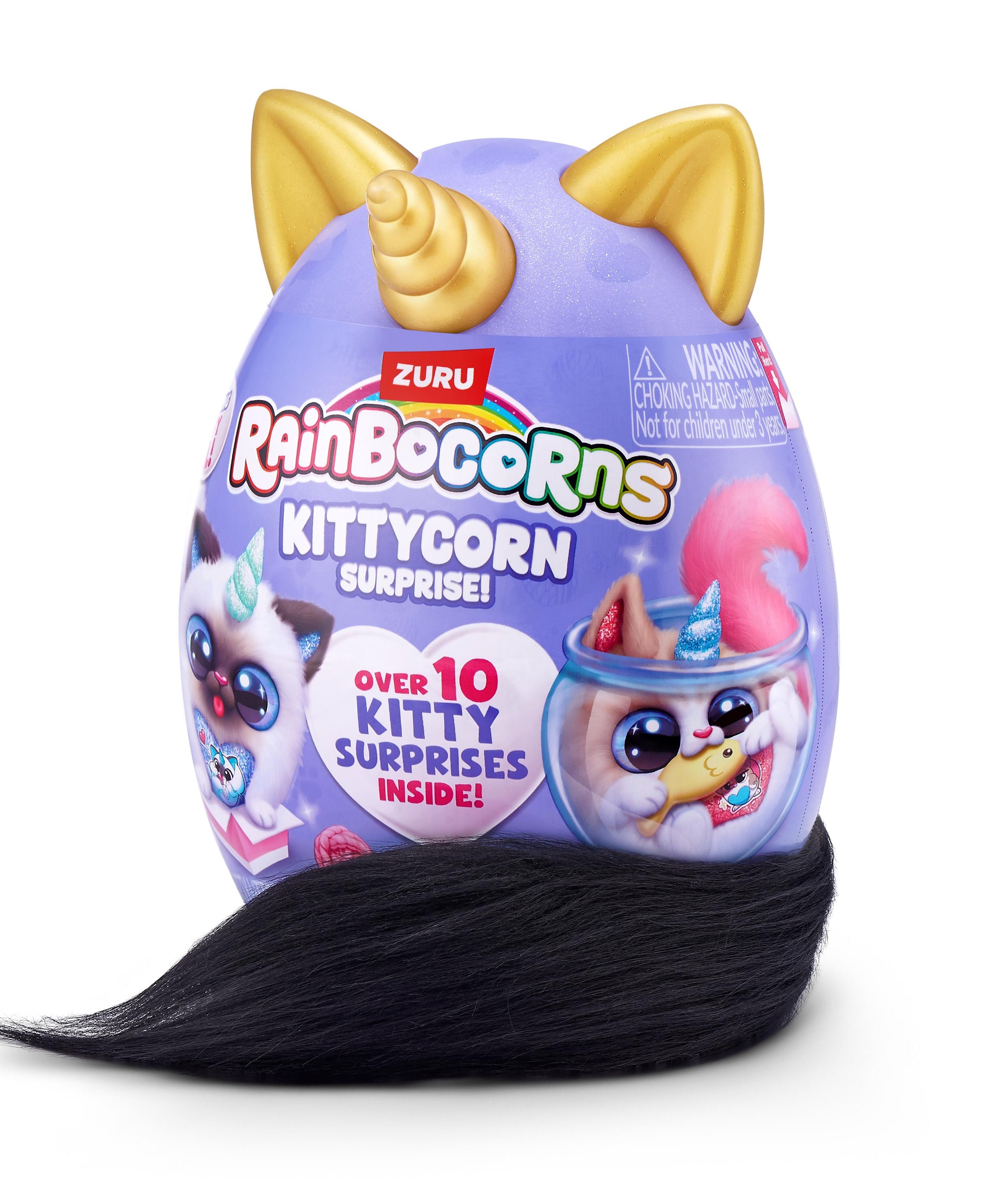 Rainbocorns Kittycorn Surprise S9 Collectible Plush Toy Set, 10+ Magical Surprises, Soft Plush Kittens with Fluffy Tails, Interactive Play for Girls Age 3+