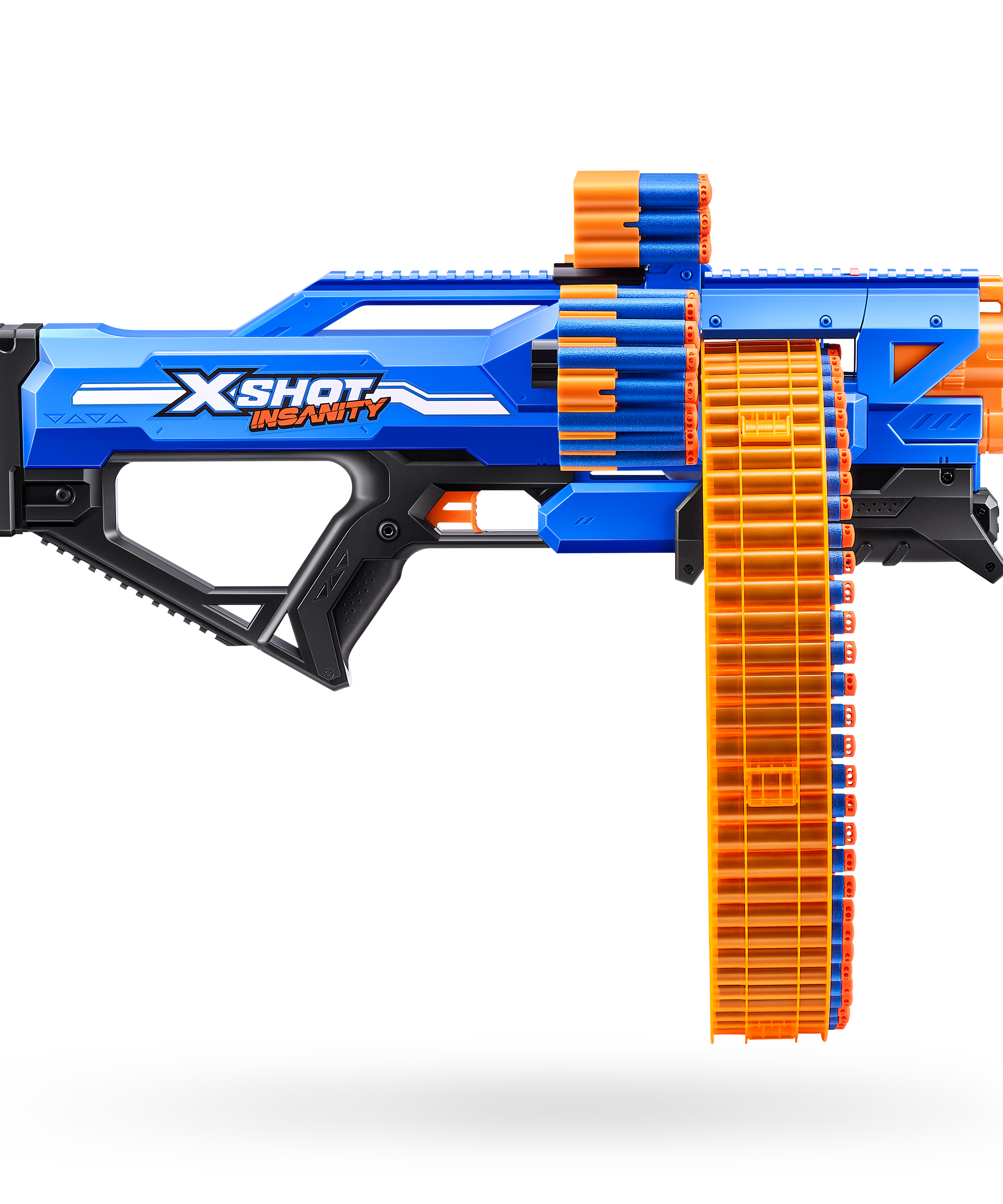 XSHOT Insanity Mad Mega Barrel Blaster, 72 Dart Capacity Toy Gun with Air Pocket Technology, Rapid-Fire Outdoor Blaster for Kids, Ages 3-5
