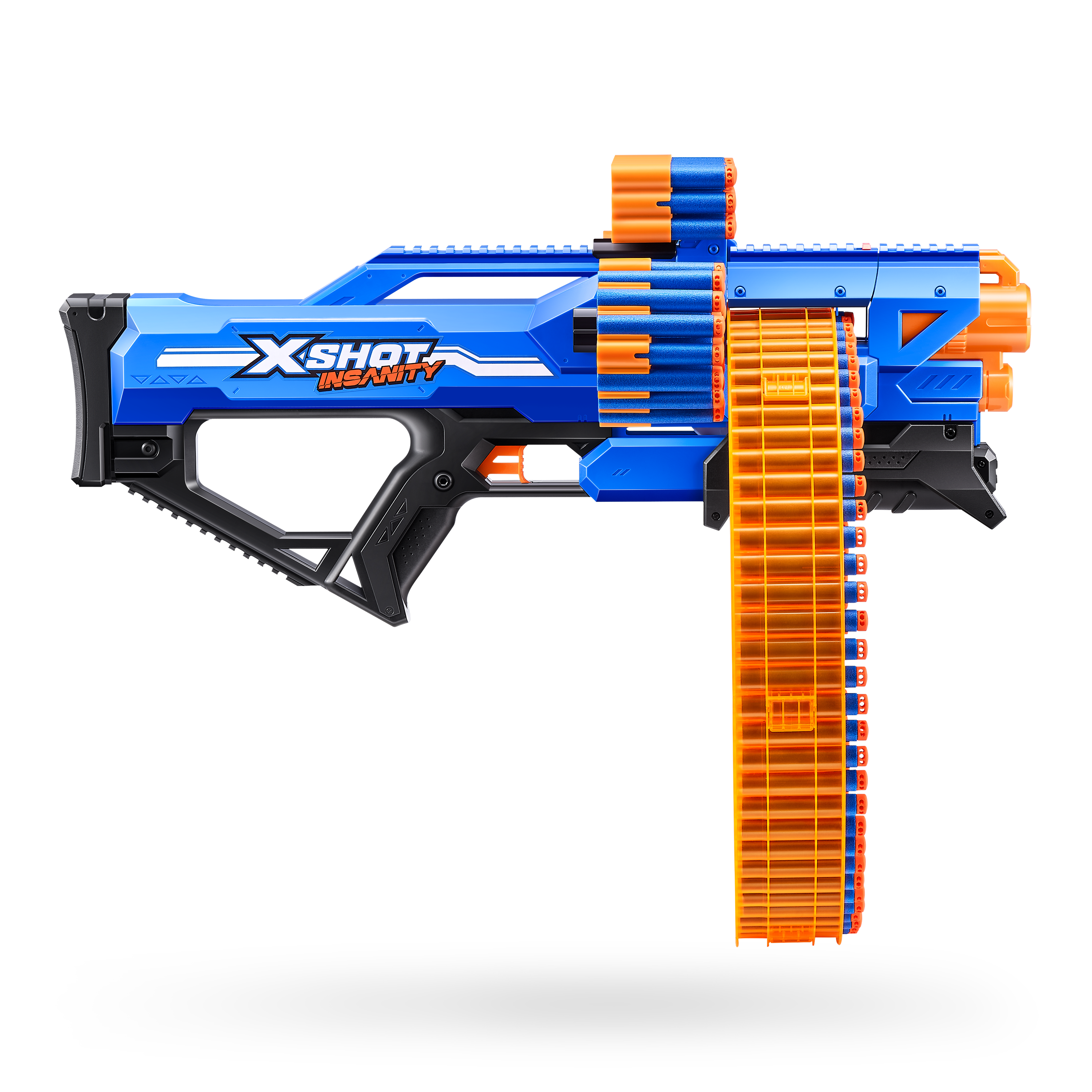 XSHOT Insanity Mad Mega Barrel Blaster, 72 Dart Capacity Toy Gun with Air Pocket Technology, Rapid-Fire Outdoor Blaster for Kids, Ages 3-5