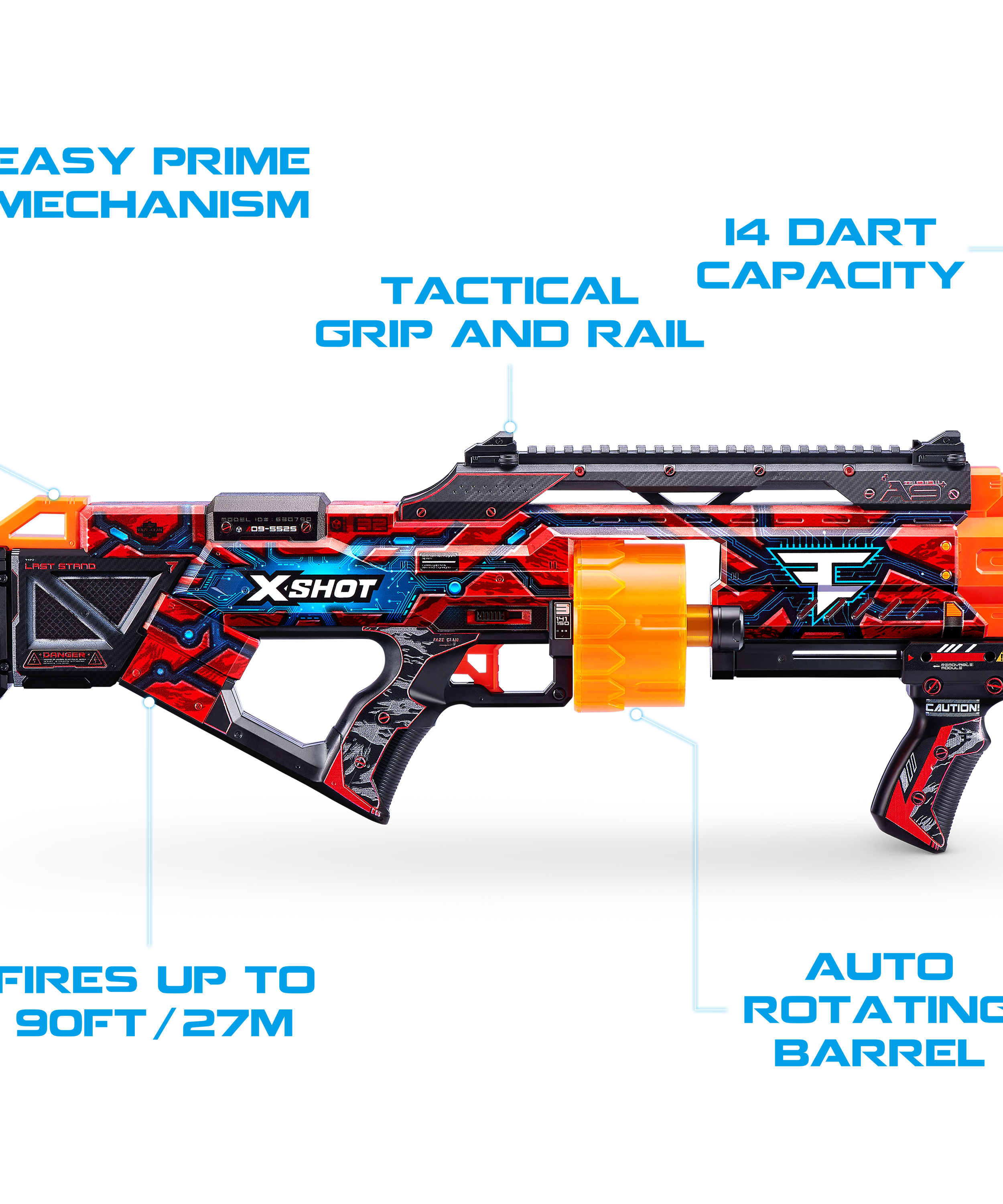 XSHOT Skins Last Stand Beast Out, Foam Blaster Toy Gun for Boys & Girls, Ages 8+