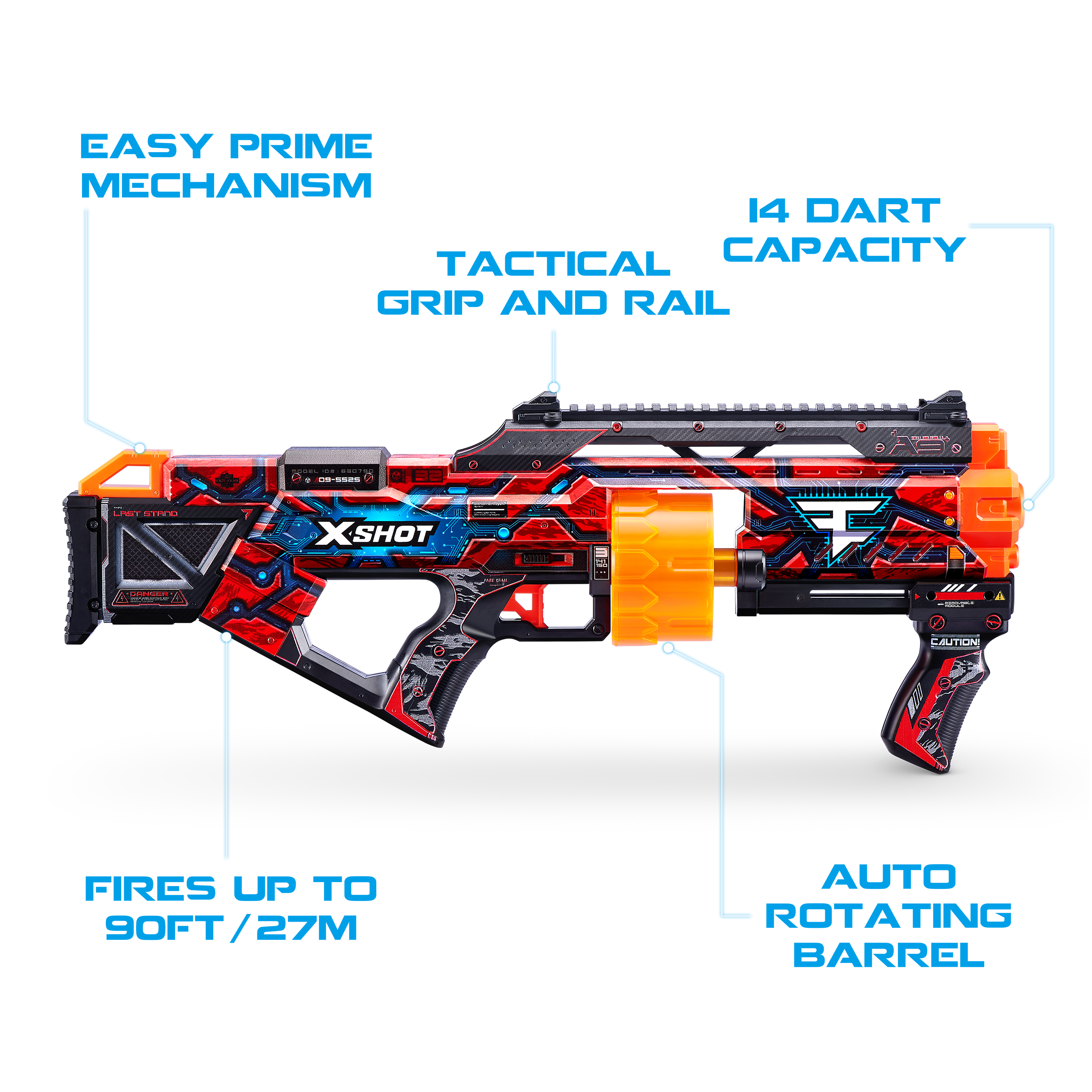 XSHOT Skins Last Stand Beast Out, Foam Blaster Toy Gun for Boys & Girls, Ages 8+