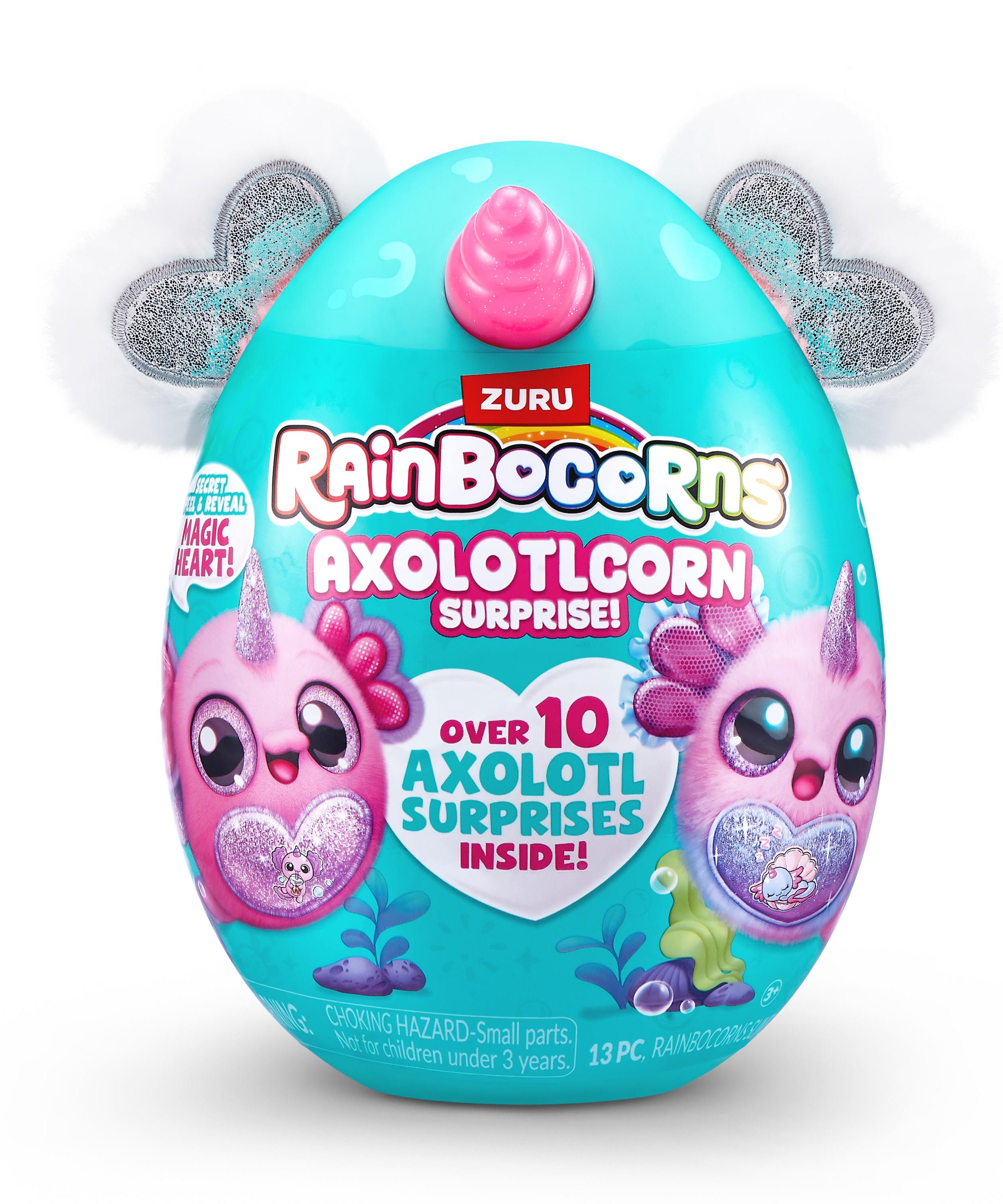 Rainbocorns Axolotlcorn Surprise Plush, Collectible Toy for Girls, Age 3+