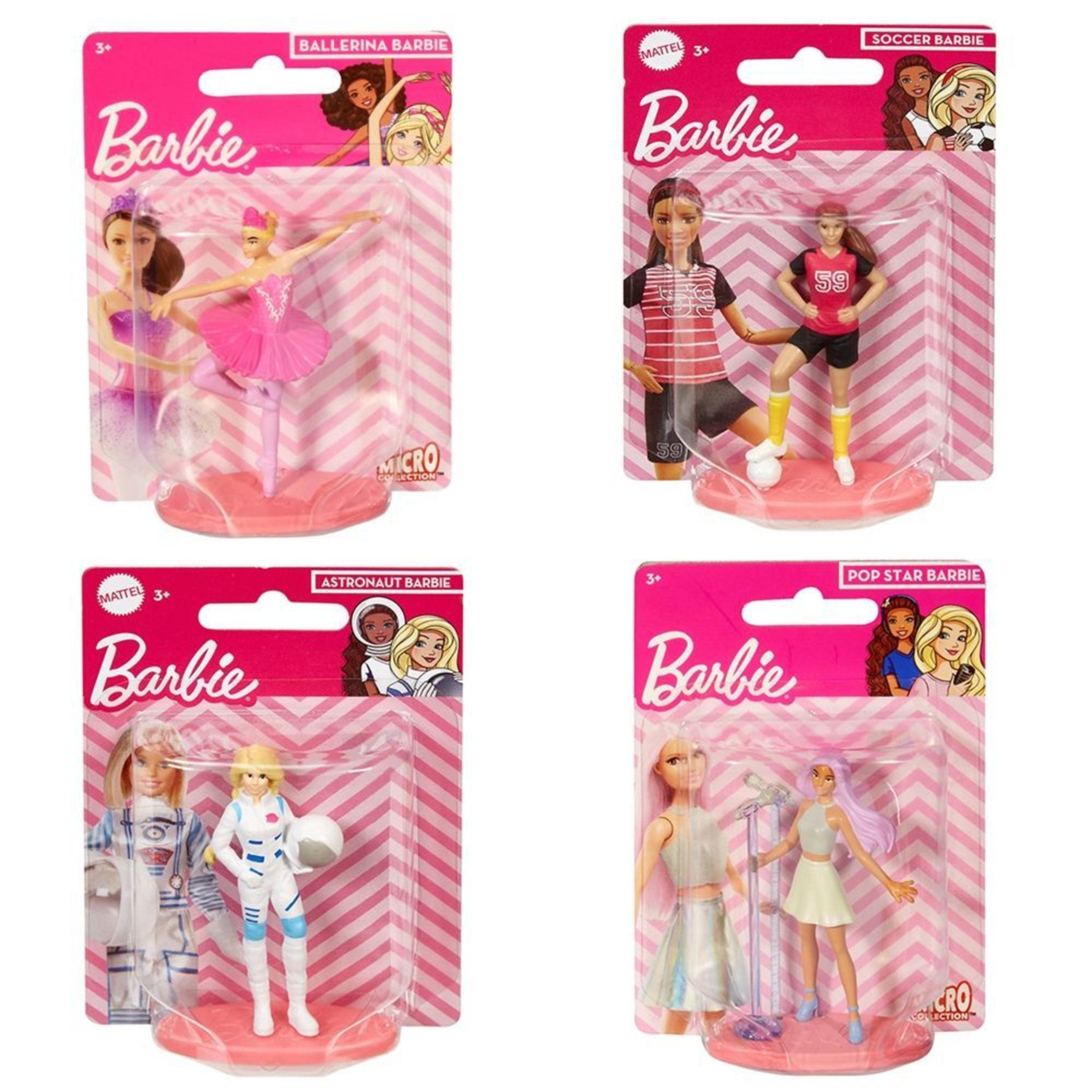 Barbie Micro Collection Dolls Mini Figures 3 Inch Collectible Dolls with Display Base for Kids Ages 3 and Up