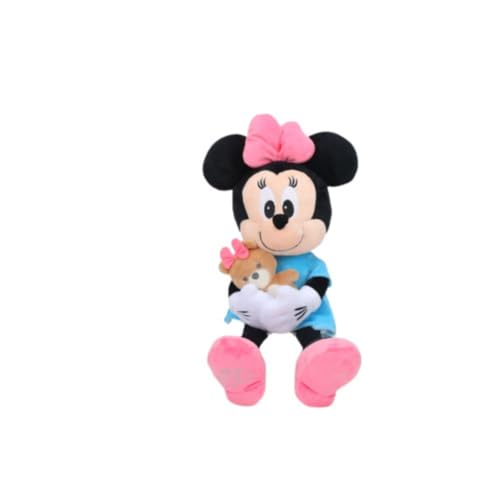 Disney Minnie Mouse Plush Hugs & Love Collection, 11-Inch Soft Stuffed Toy, Ages 3+