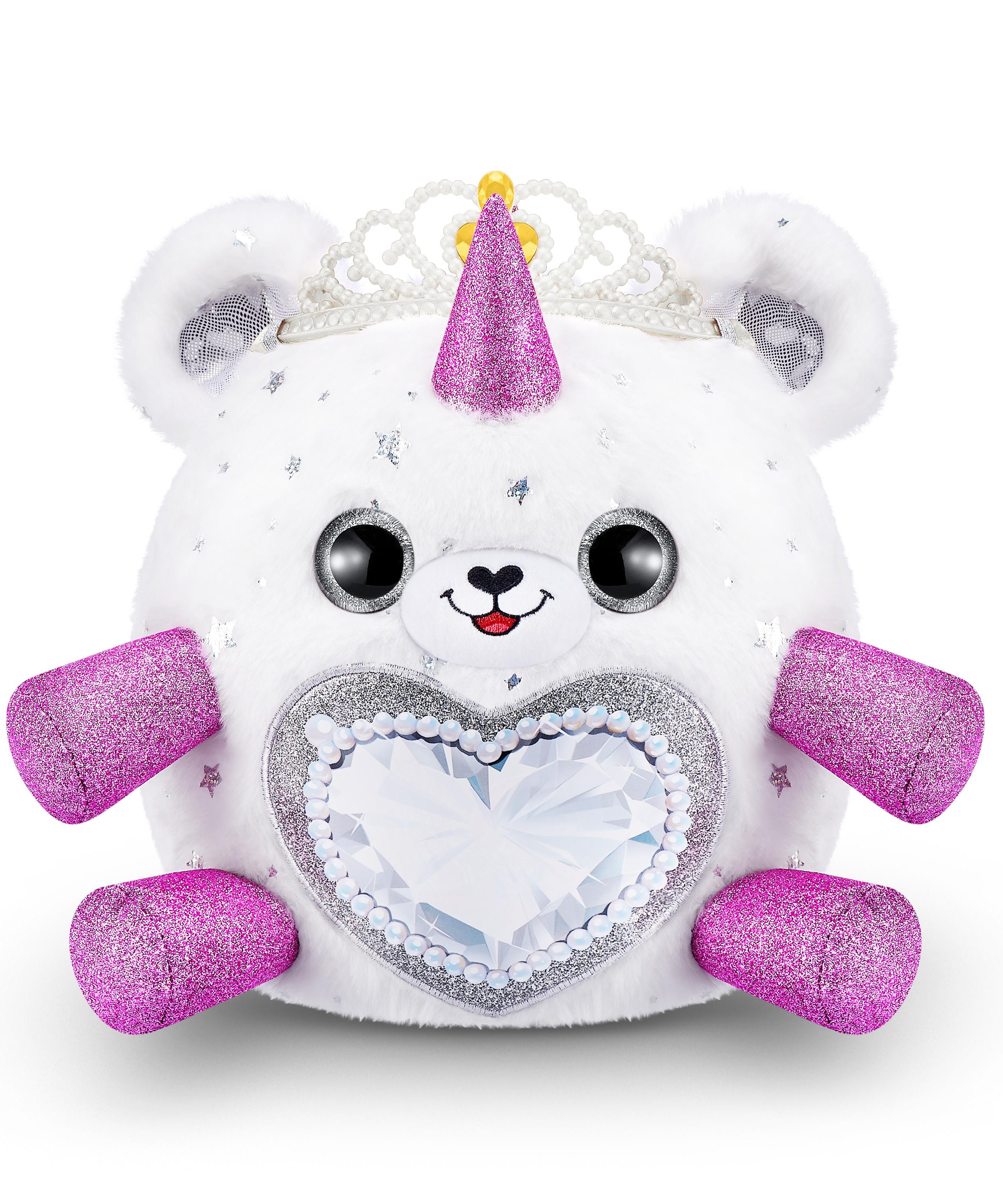 Rainbocorns Fairycorn Princess Surprise (Puppy) 11" Collectible Plush Toy with 35+ Surprises, Fairy Wings, Tiara, Wand, Boo-Boocorn, and Surprise Egg, Soft Toy for Girls Ages 3+