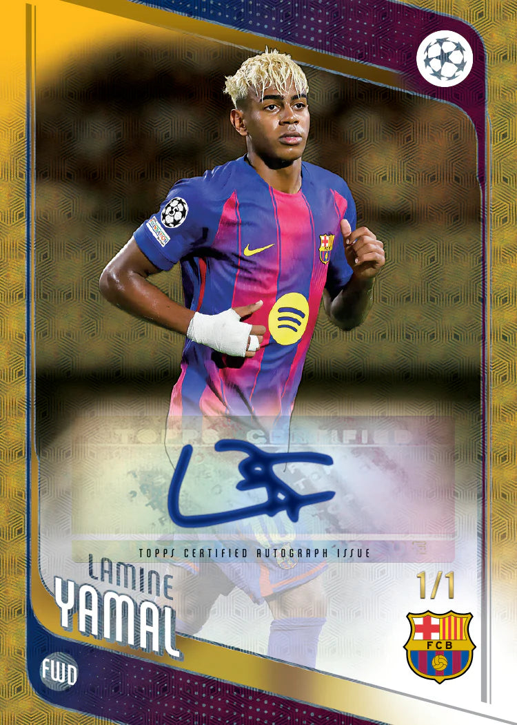 Topps UEFA Club Competitions 2025 2026 Spring Tin Trading Cards Assorted, 59 Cards Pack with 3 Holiday Parallels, Official Soccer Collectible Hobby Tin, Random Design, Age 6+