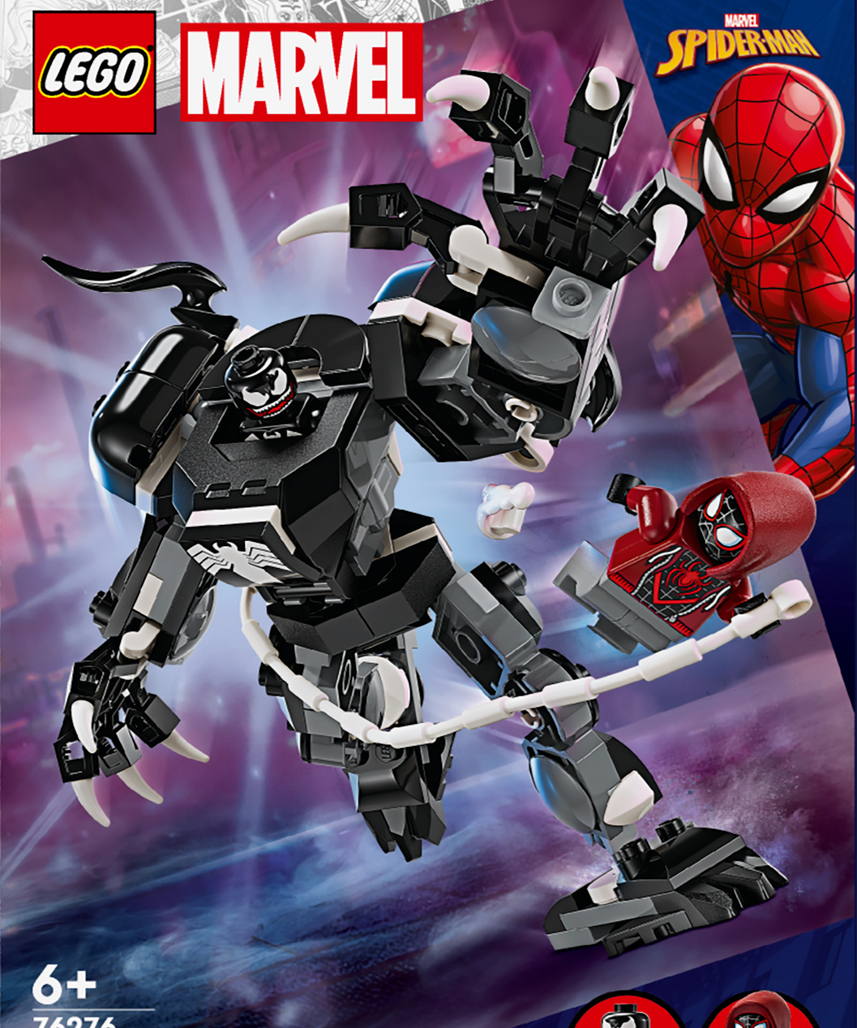 LEGO Super Heroes 76276 Venom Mech Armor vs Miles Morales Action Set for Kids 6+