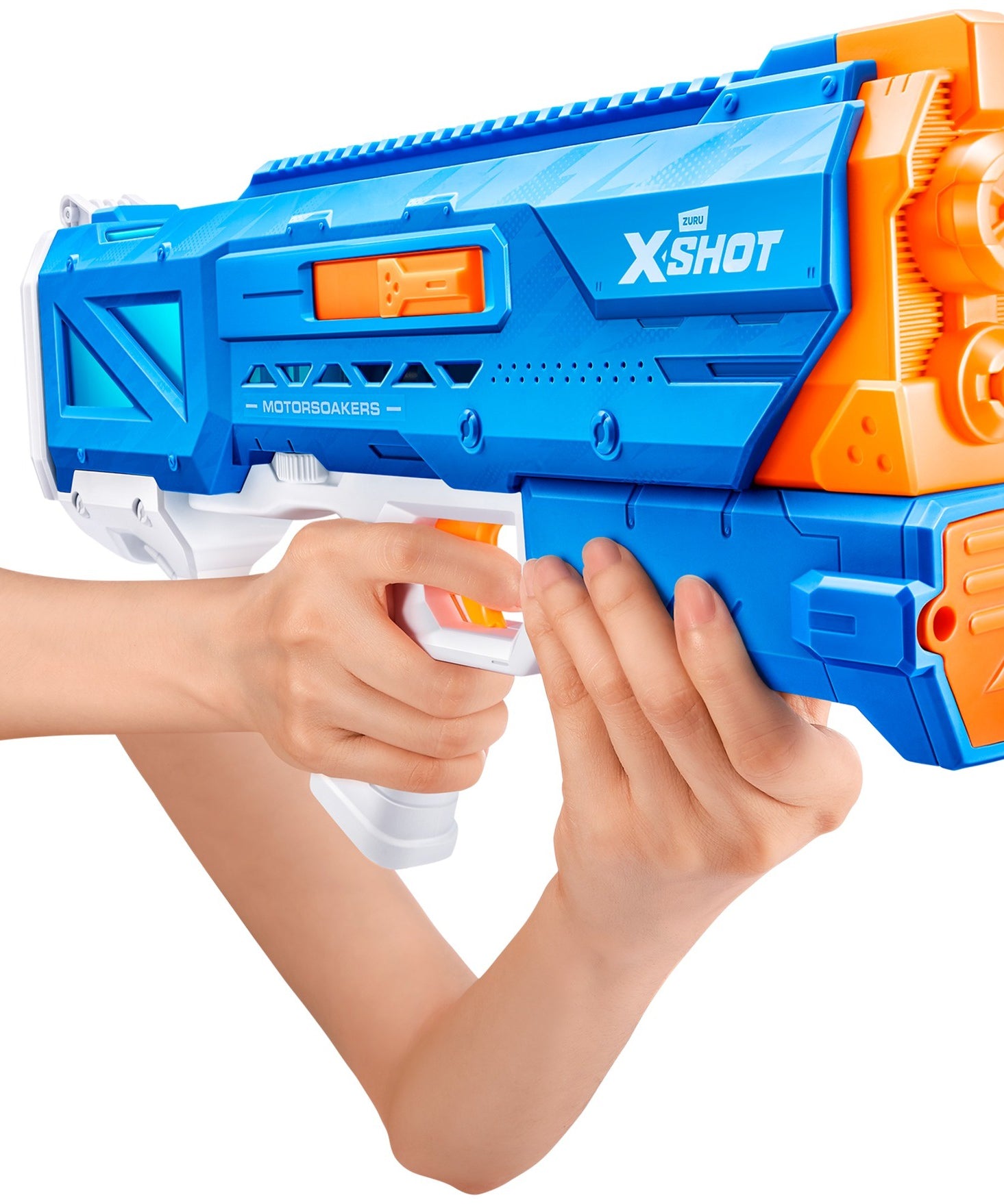 XSHOT Water Fast Fill Motor Soaker Hydra Pulse Water Toy Gun, Motorized Water Blaster with 650ml Capacity, Fast-Fill Technology, Rechargeable Battery, Blasts Up to 29 Feet, Outdoor Summer Water Toy for Boys and Girls Age 8+