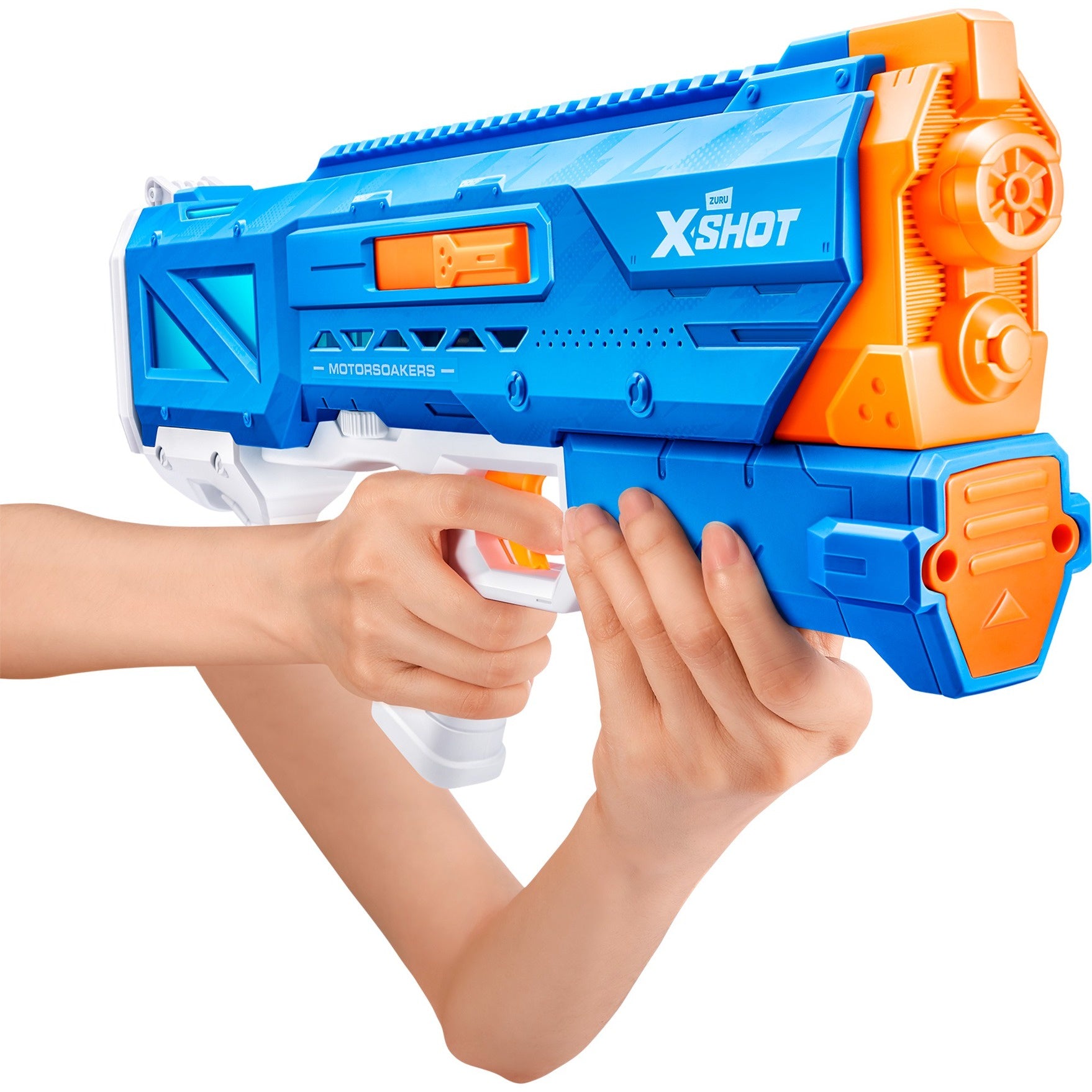 XSHOT Water Fast Fill Motor Soaker Hydra Pulse Water Toy Gun, Motorized Water Blaster with 650ml Capacity, Fast-Fill Technology, Rechargeable Battery, Blasts Up to 29 Feet, Outdoor Summer Water Toy for Boys and Girls Age 8+