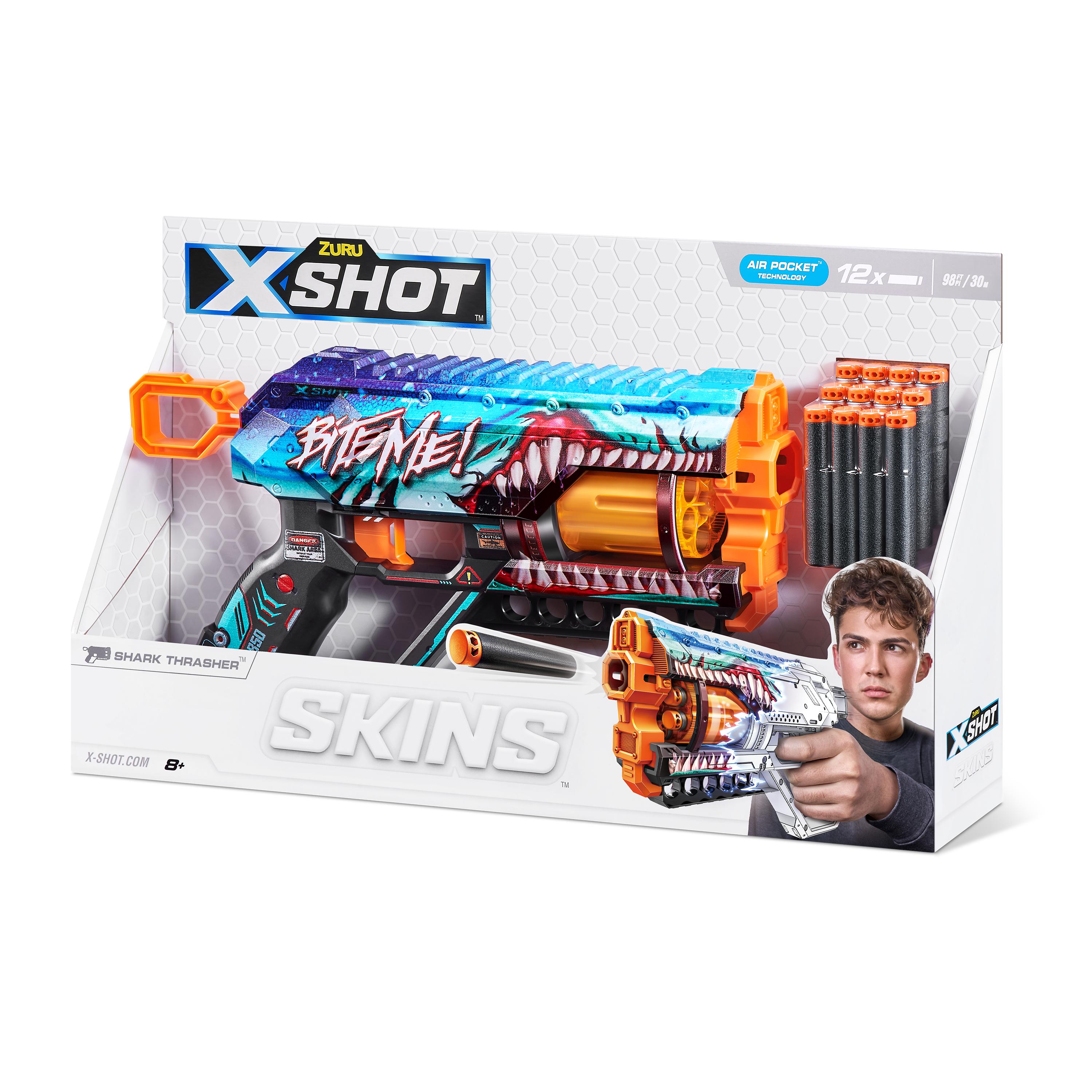 X Shot Skins Griefer 12 Darts Blaster, Foam Dart Toy Gun for Boys, Age 8+