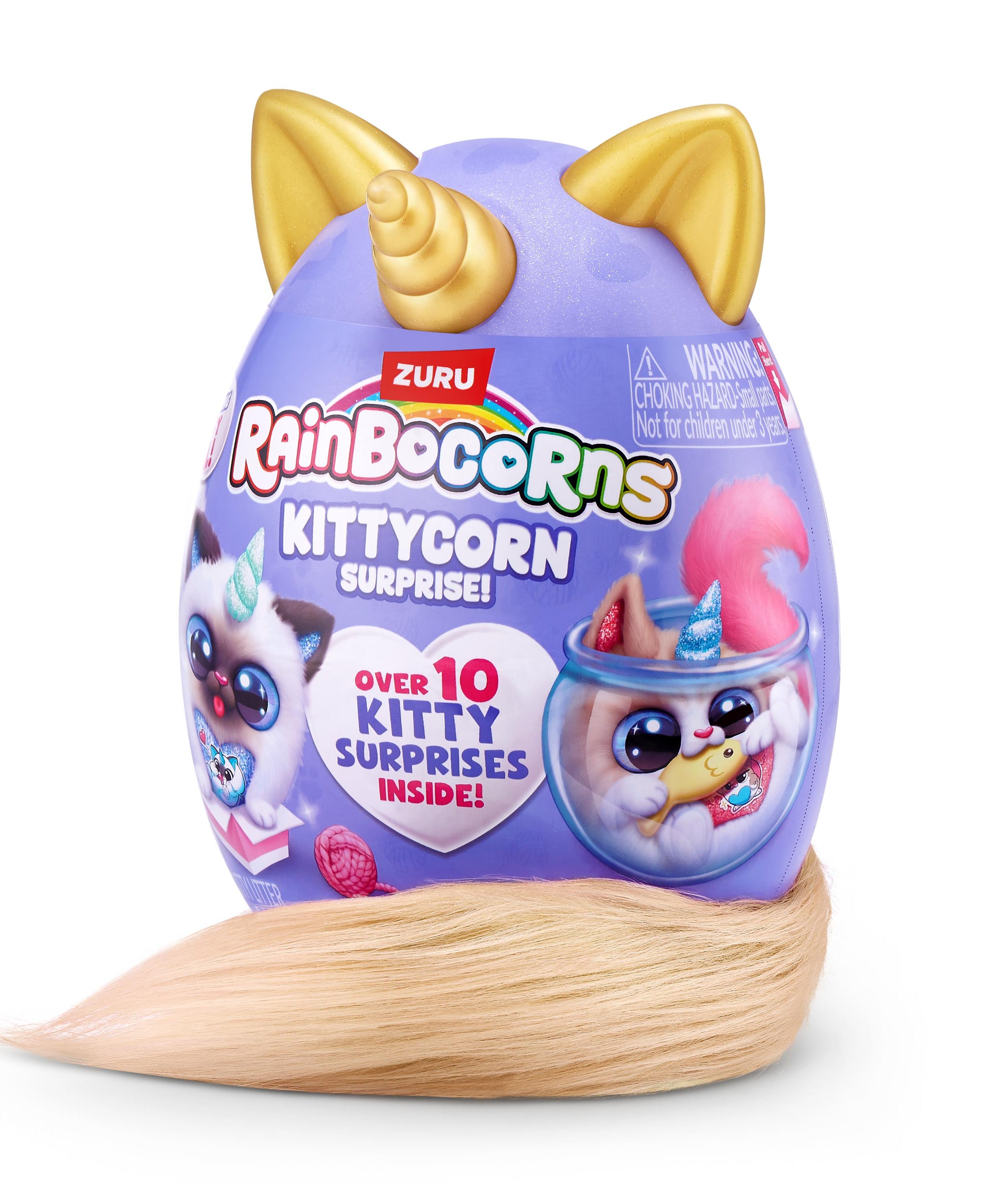Rainbocorns Kittycorn Surprise S9 Collectible Plush Toy Set, 10+ Magical Surprises, Soft Plush Kittens with Fluffy Tails, Interactive Play for Girls Age 3+